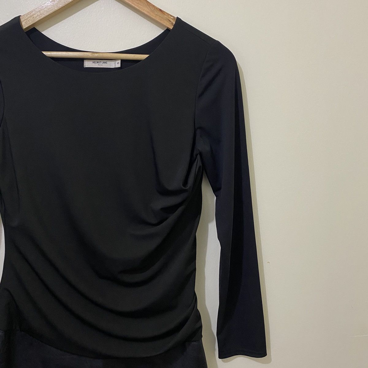 Helmut Lang Helmut Lang Dress w/ Leather Panel Size S / US 4 / IT 40 - 2 Thumbnail