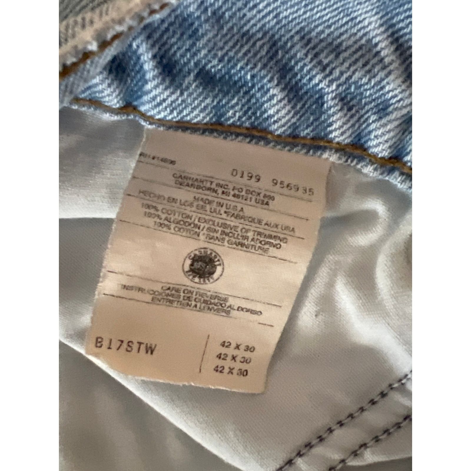 Carhartt Carhartt Vitg Workwear Big Tall Men's denim Jeans 42 x 30 Size US 42 / EU 58 - 3 Thumbnail