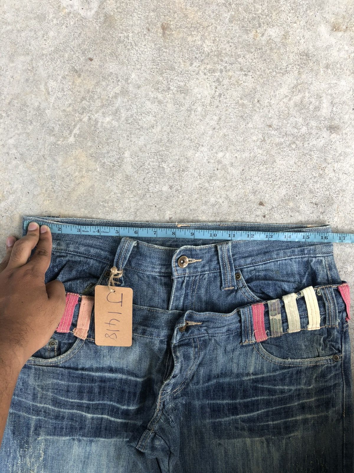 Hysteric Glamour Japanese Gumu Double Waist Distressed Jeans Size US 32 / EU 48 - 22 Thumbnail