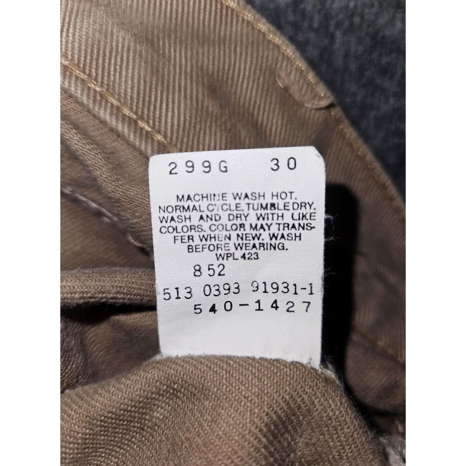 Levi's VINTAGE Levi's 540 Jeans Mens 38x30 Beige Relaxed Straight Denim 90s United States Jeans Mens 38 Size US 38 / EU 54 - 3 Thumbnail