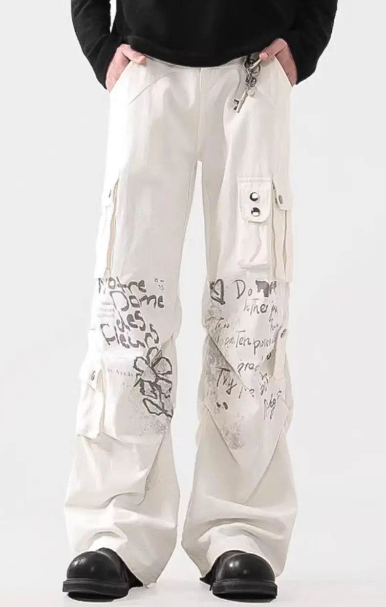 Designer × Japanese Brand Vintage Hip Hop Punk Loose Casual Pants Size US 32 / EU 48 - 2 Thumbnail