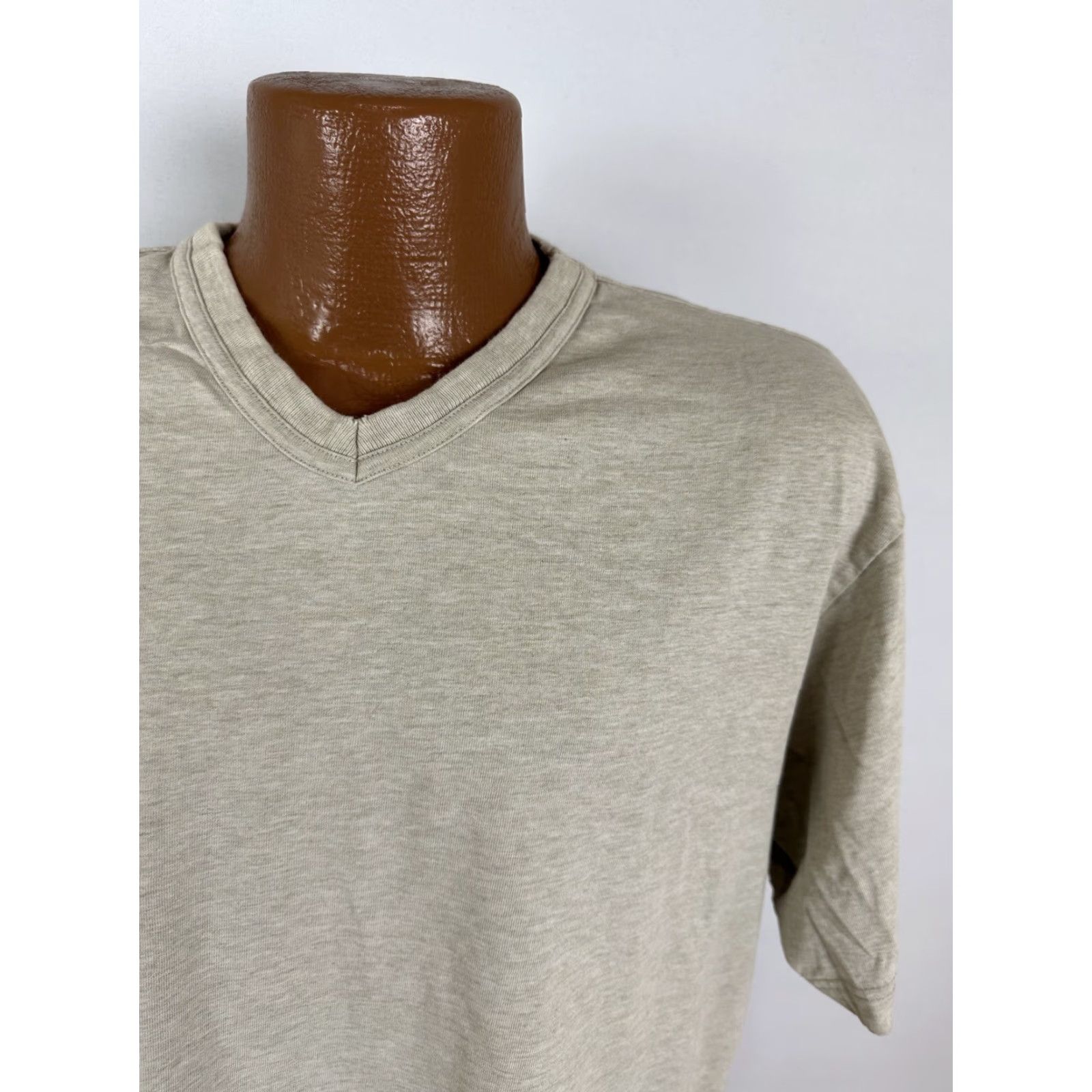 Vintage VINTAGE Sonoma V-Neck T-Shirt XL Men Heavyweight Casual 90s Minimal Pockets Beige Heather Sleeve-Pocket Old School 90s Mens Shirt Size US XL / EU 56 / 4 - 4 Thumbnail