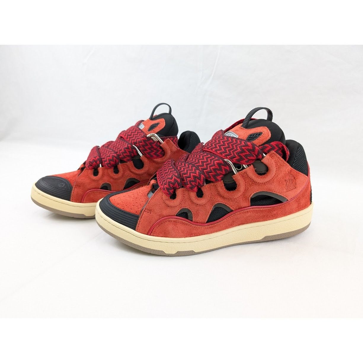 Lanvin o1rshd1 Curb Sneakers in Poppy Red/Black Size US 11 / EU 44 - 16 Thumbnail