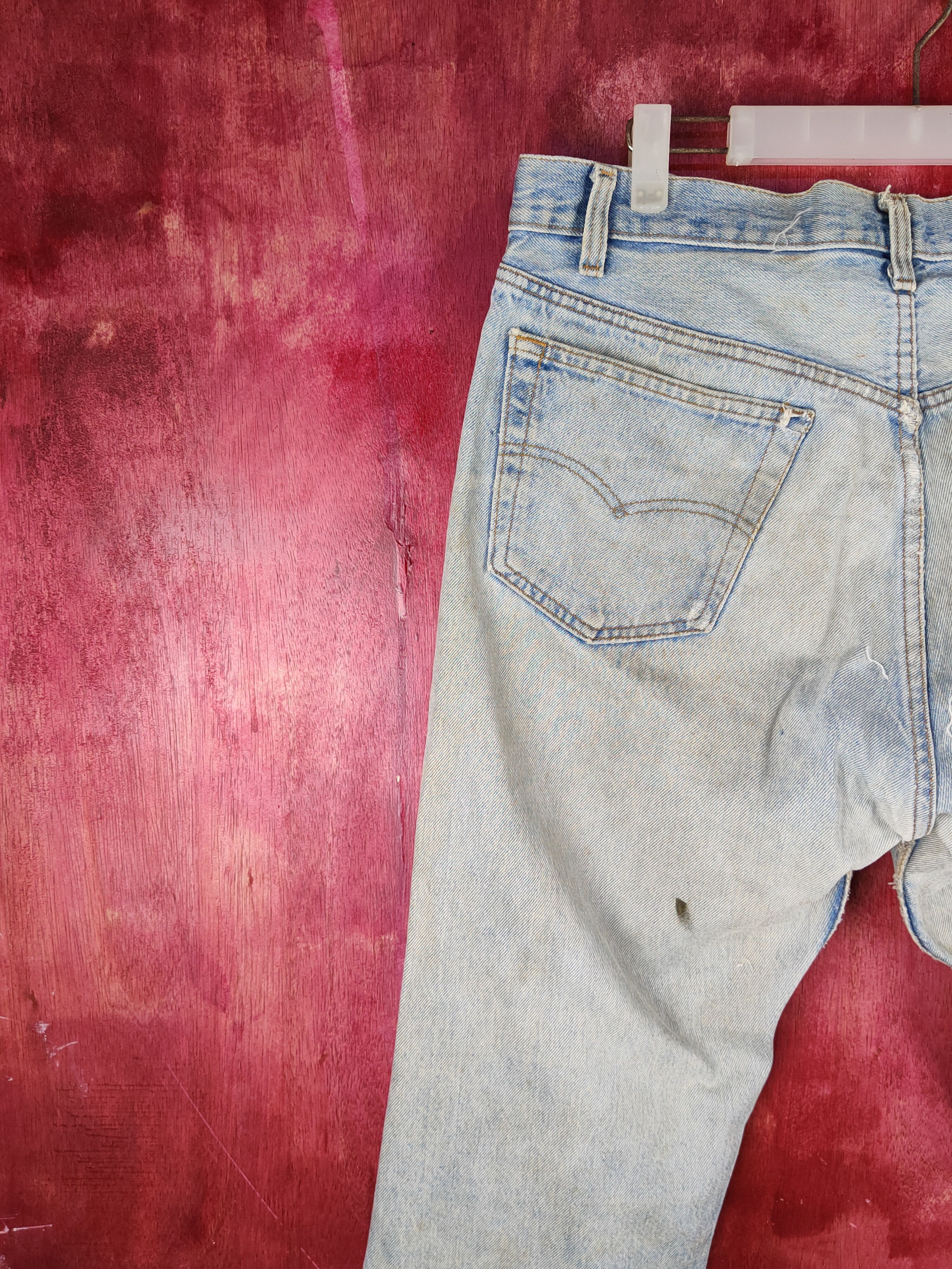 Levi's vintage Levi's Blue Distressed faded jeans Denim #S1594 Size US 35 - 9 Thumbnail