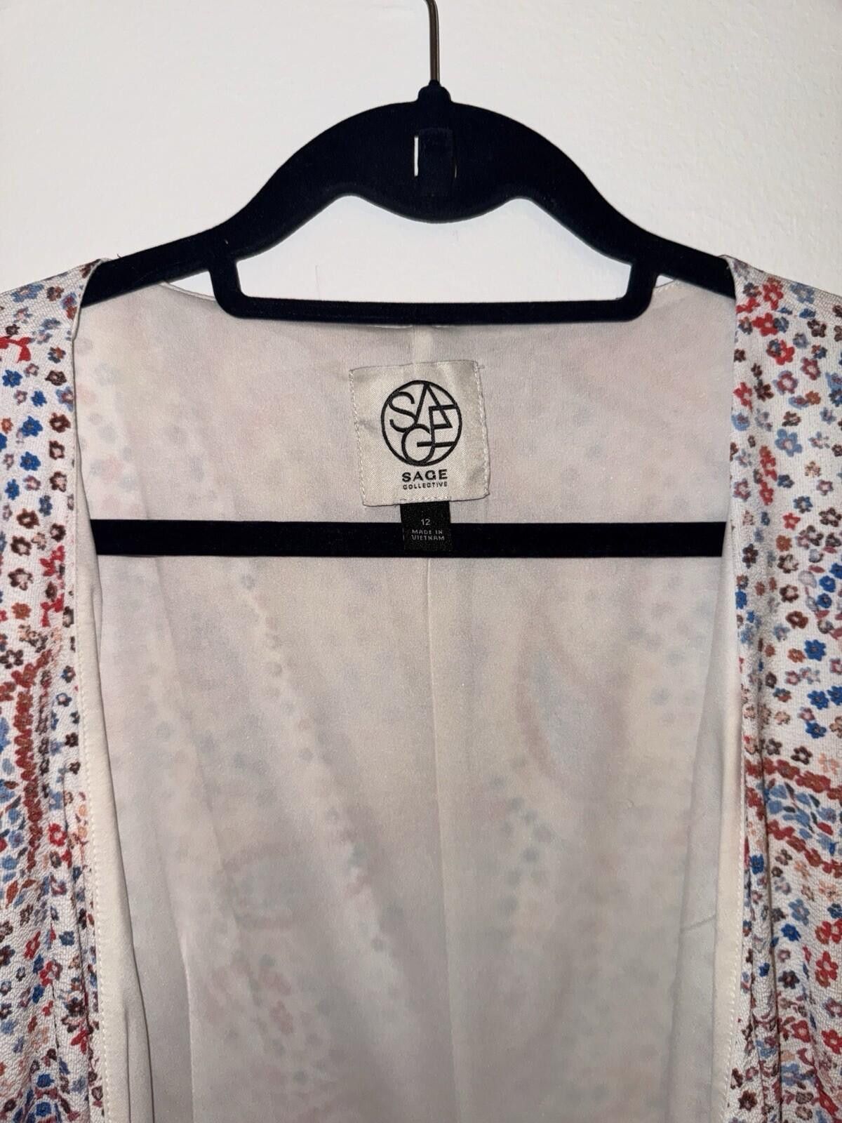 Sage Sage Collection Puff Sleeve Paisley Wrap Midi Dress Size 12 Size XL / US 12-14 / IT 48-50 - 7 Thumbnail