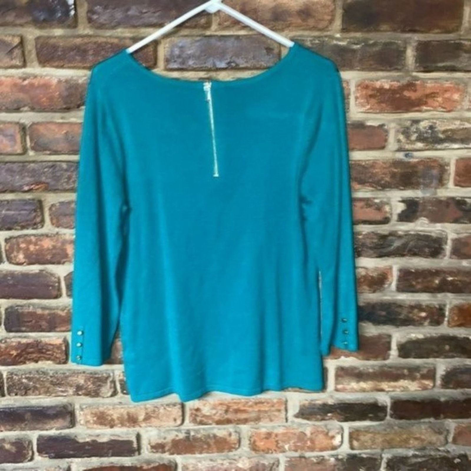 Other Cable + Gauge Green Quarter Zip Pullover Sweater Size Medium Size M / US 6-8 / IT 42-44 - 5 Thumbnail