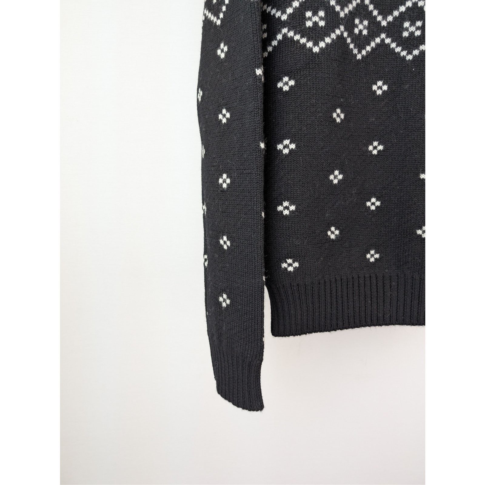 Saint Laurent Paris o1rshd1 Nordic Knit Wool Reindeer Sweater in Black M Size US M / EU 48-50 / 2 - 6 Thumbnail