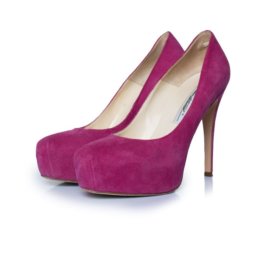 Brian Atwood Brian Atwood, pink suede platform pumps Size US 6.5 / IT 36.5 - 1 Thumbnail