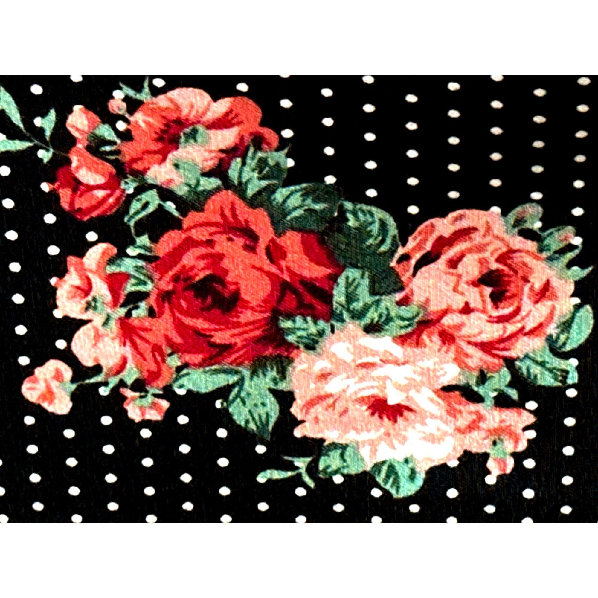 Other ABN Floral Pencil Skirt M Black White Dot High Waist Stretch Size 27" / US 4 / IT 40 - 7 Thumbnail