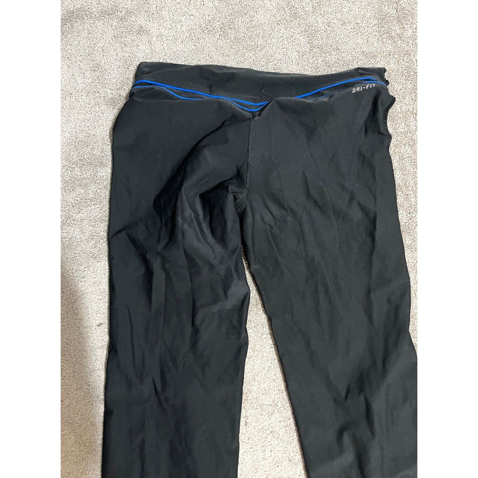 Nike Nike Joggers Women’s Medium Black Wide Leg Polyester Size 32" / US 10 / IT 46 - 3 Thumbnail