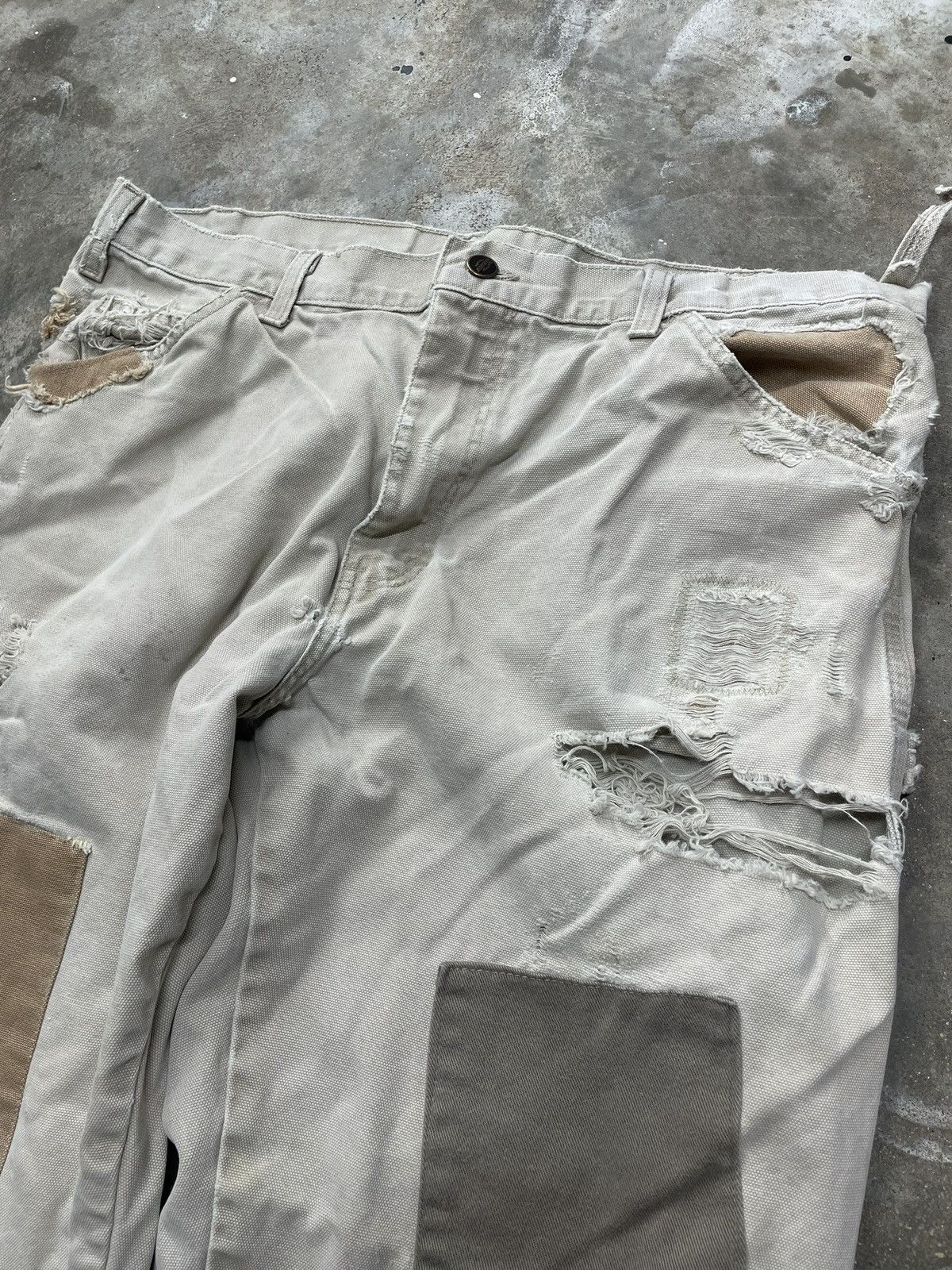 Dickies × Vintage Distressed Dickies Pants with Patches and Repairs Size US 36 / EU 52 - 3 Thumbnail