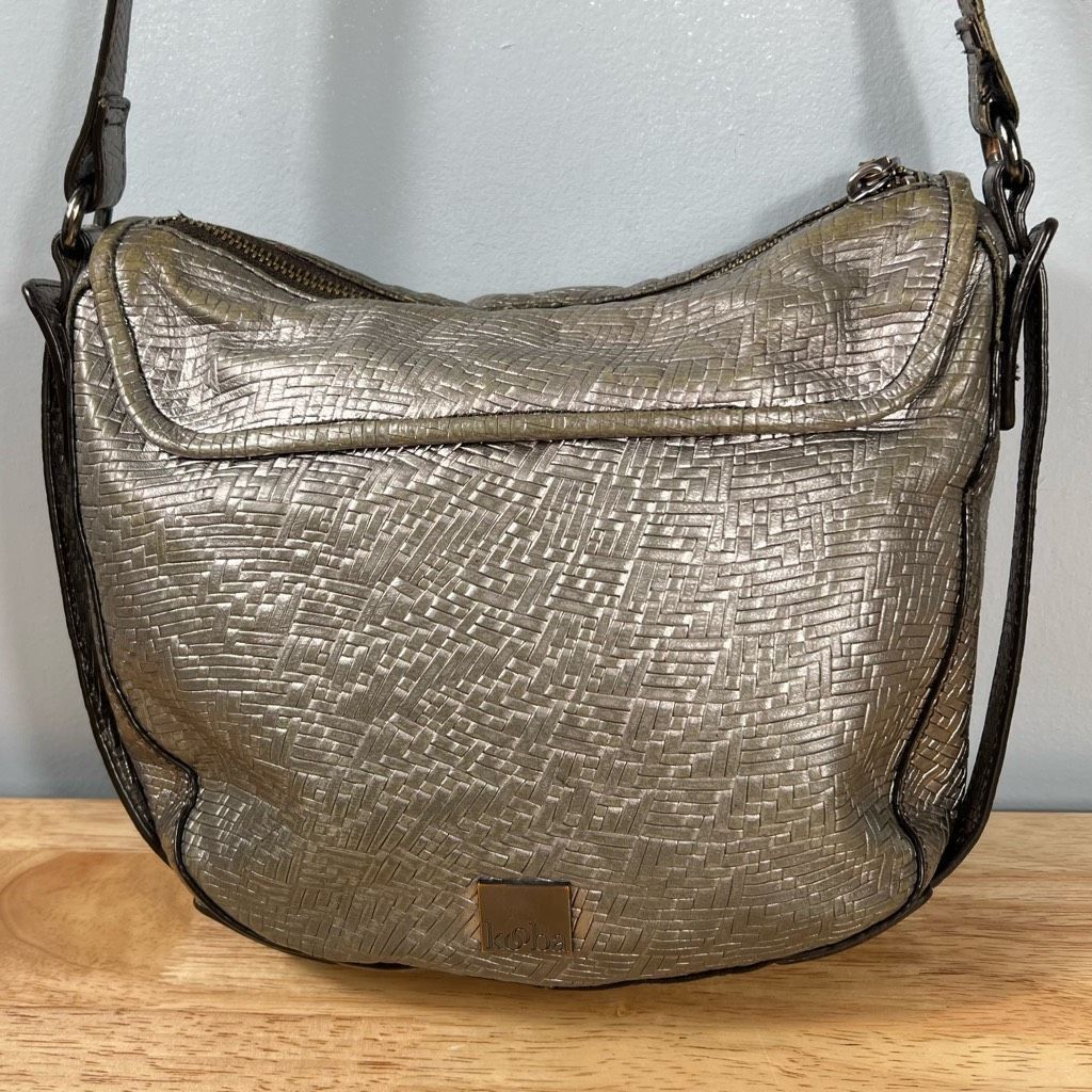 Other Kooba, “Gary” Crossbody Purse in Gunmetal Silver Faux Weave Women’s Bag Size ONE SIZE - 2 Thumbnail