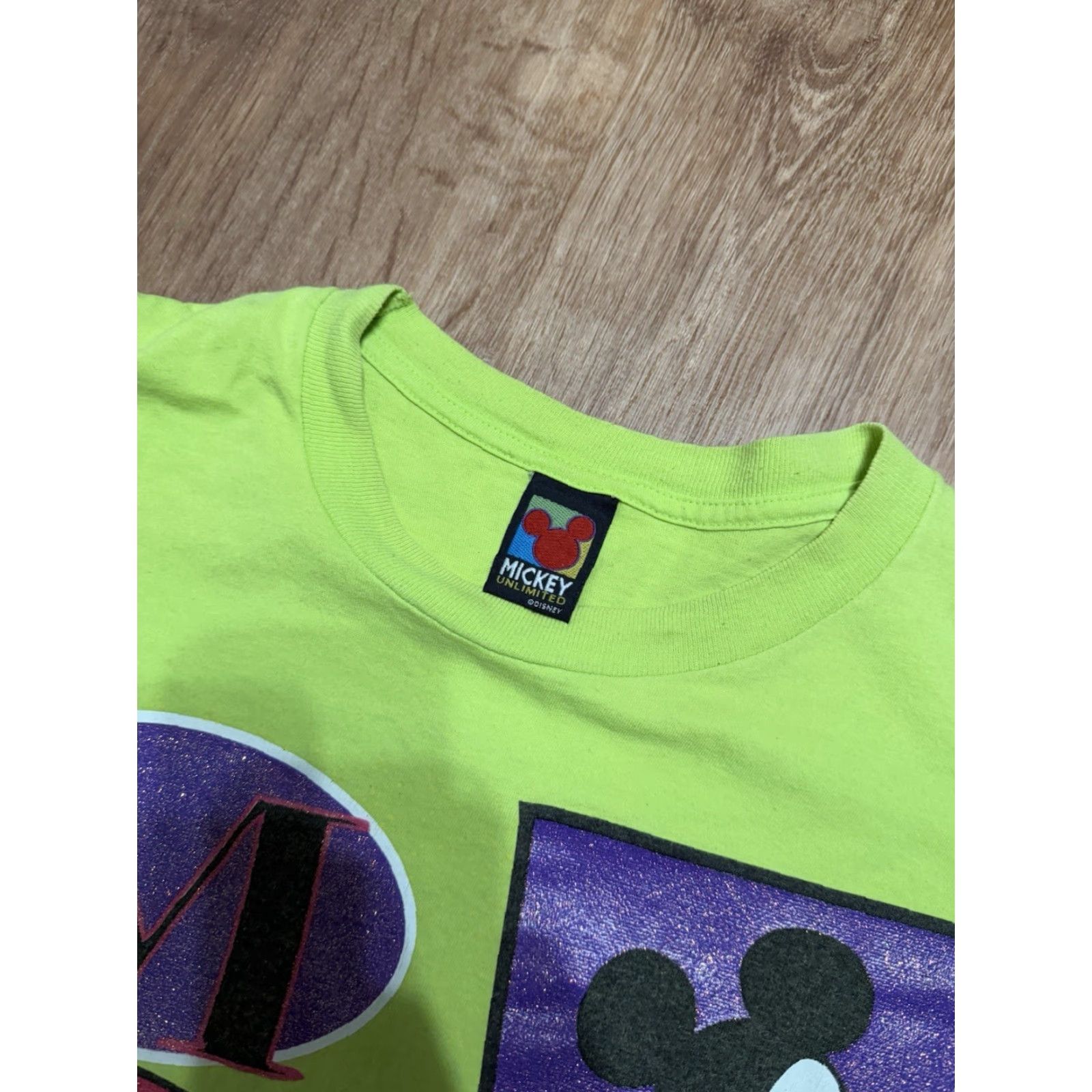 Mickey Unlimited VINTAGE Mickey Unlimited Mickey Mouse AOP Shirt Mens XL Neon Green 90s Cartoon Green Mens XL Mickey Mouse Size US XL / EU 56 / 4 - 3 Thumbnail