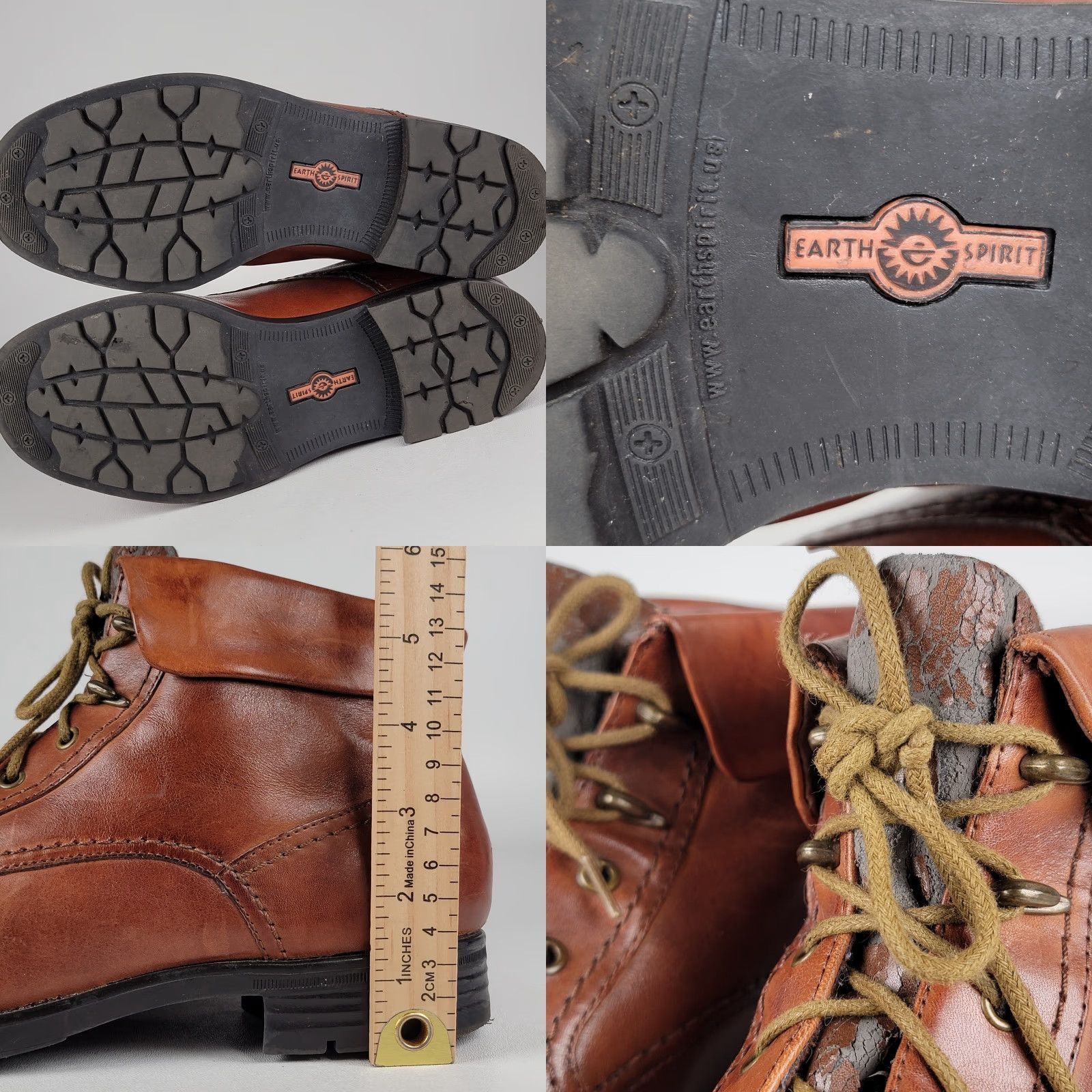 Vintage Earth Spirit Ankle Bootie Women Brown 10 Casual Workwear Indoor Outdoor Low Heel Round Toe Zip Strap Rope Vintage No N/A Size ONE SIZE - 8 Thumbnail