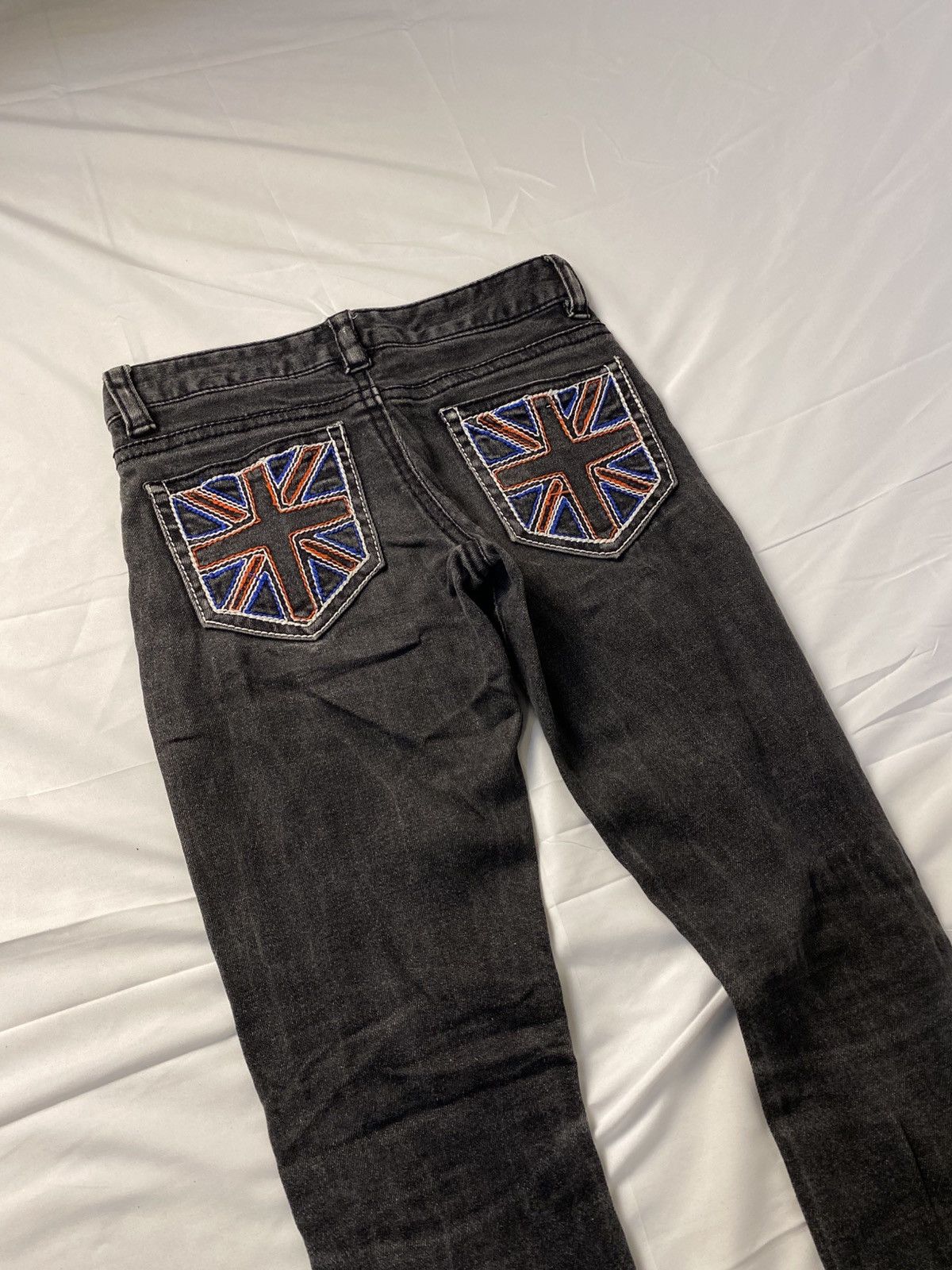 Japanese Brand 2000 Glad News Skinny Bristish Flag Punk Gothic Style Size US 28 / EU 44 - 5 Thumbnail