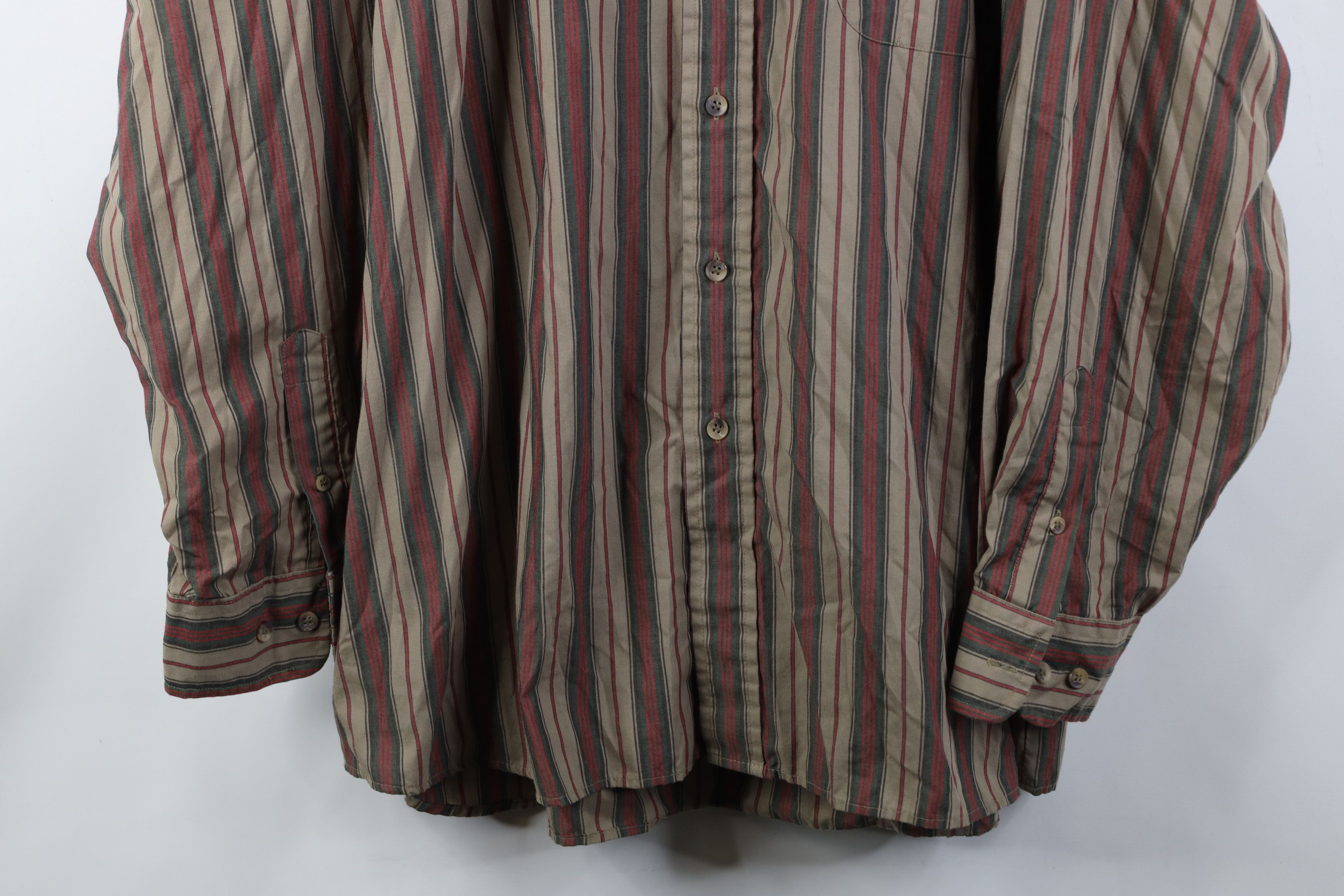Vintage Vintage 90s Streetwear Striped Collared Button Down Shirt Size US XL / EU 56 / 4 - 3 Thumbnail