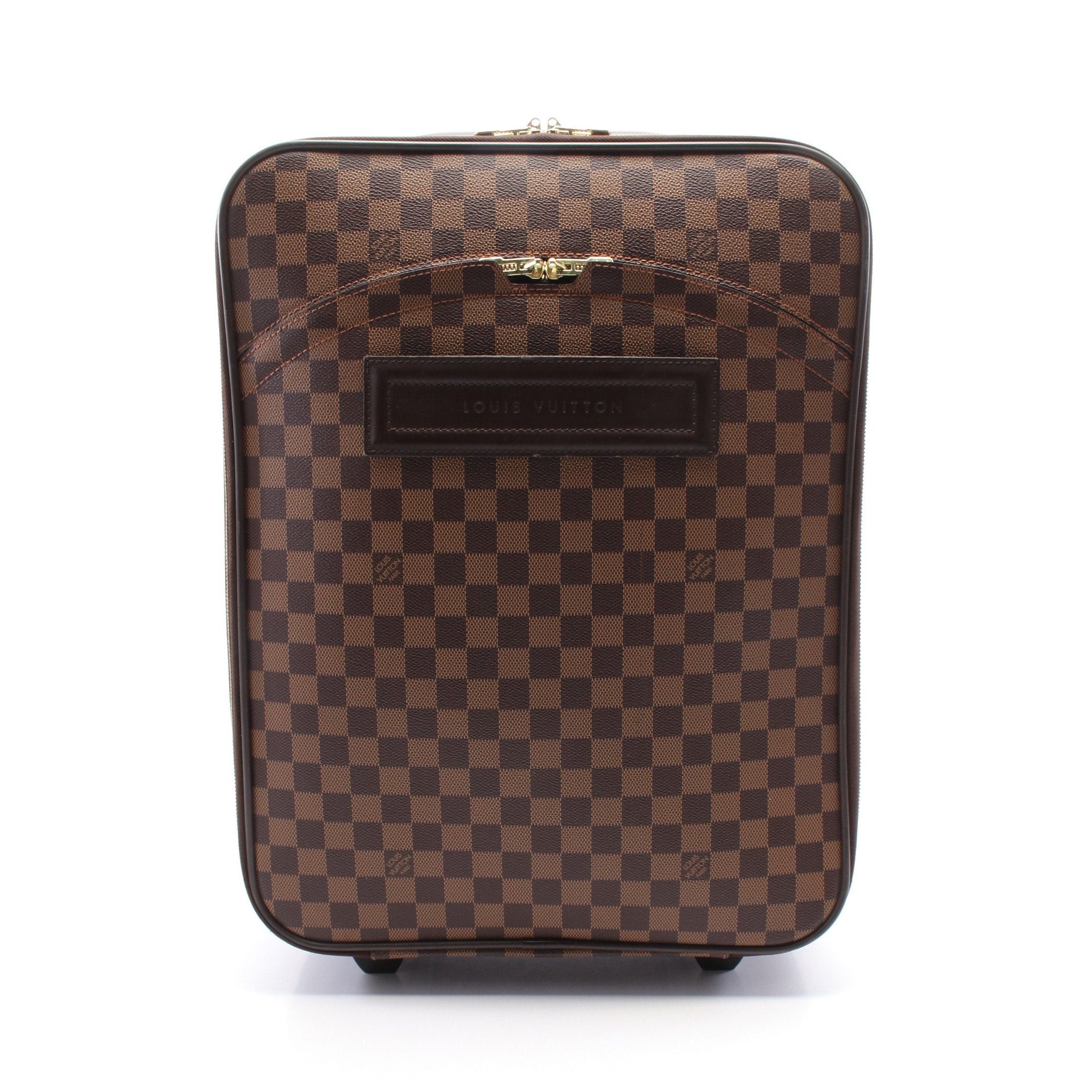 Louis Vuitton Louis Vuitton Pegas 45 Damier Ebene Carry Case Suitcase Leather Brown Size ONE SIZE - 1 Thumbnail