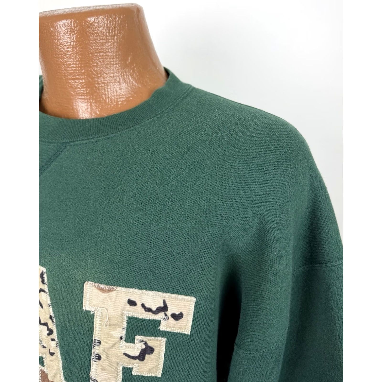 Soffe VINTAGE Soffe Sweatshirt Mens L US Air Force Embroidered Green Cotton Blend Pullover 90s Army Grunge Retro Size US L / EU 52-54 / 3 - 3 Thumbnail