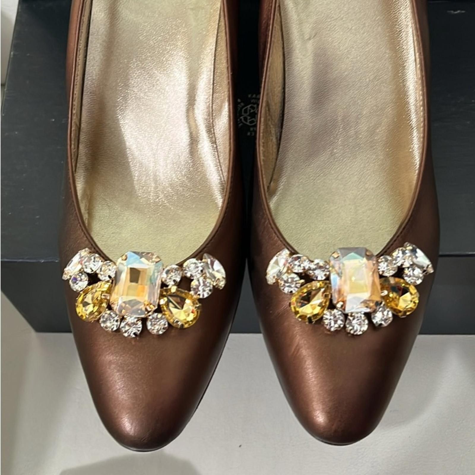 Other Rangoni Women's Metallic Brown Flats Size US 9.5 / IT 39.5 - 4 Thumbnail