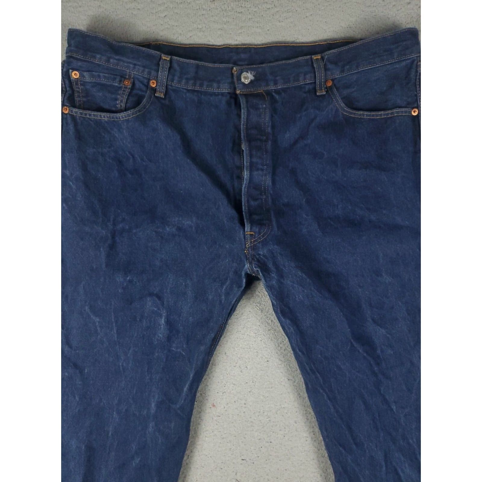 Levi's Levis 501 Blue Straight Leg Jeans Mens 44x30 Cotton Regular Fit Size US 44 / EU 60 - 2 Thumbnail