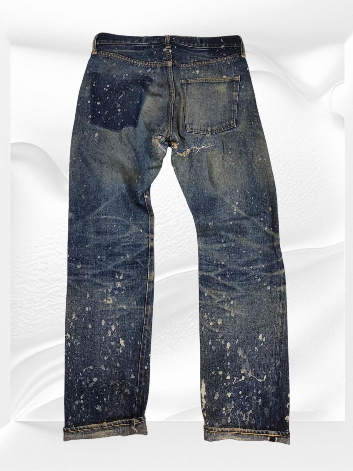 Denime × Japanese Brand Vintage Denime painter design x distressed selvedge Size US 31 - 2 Thumbnail