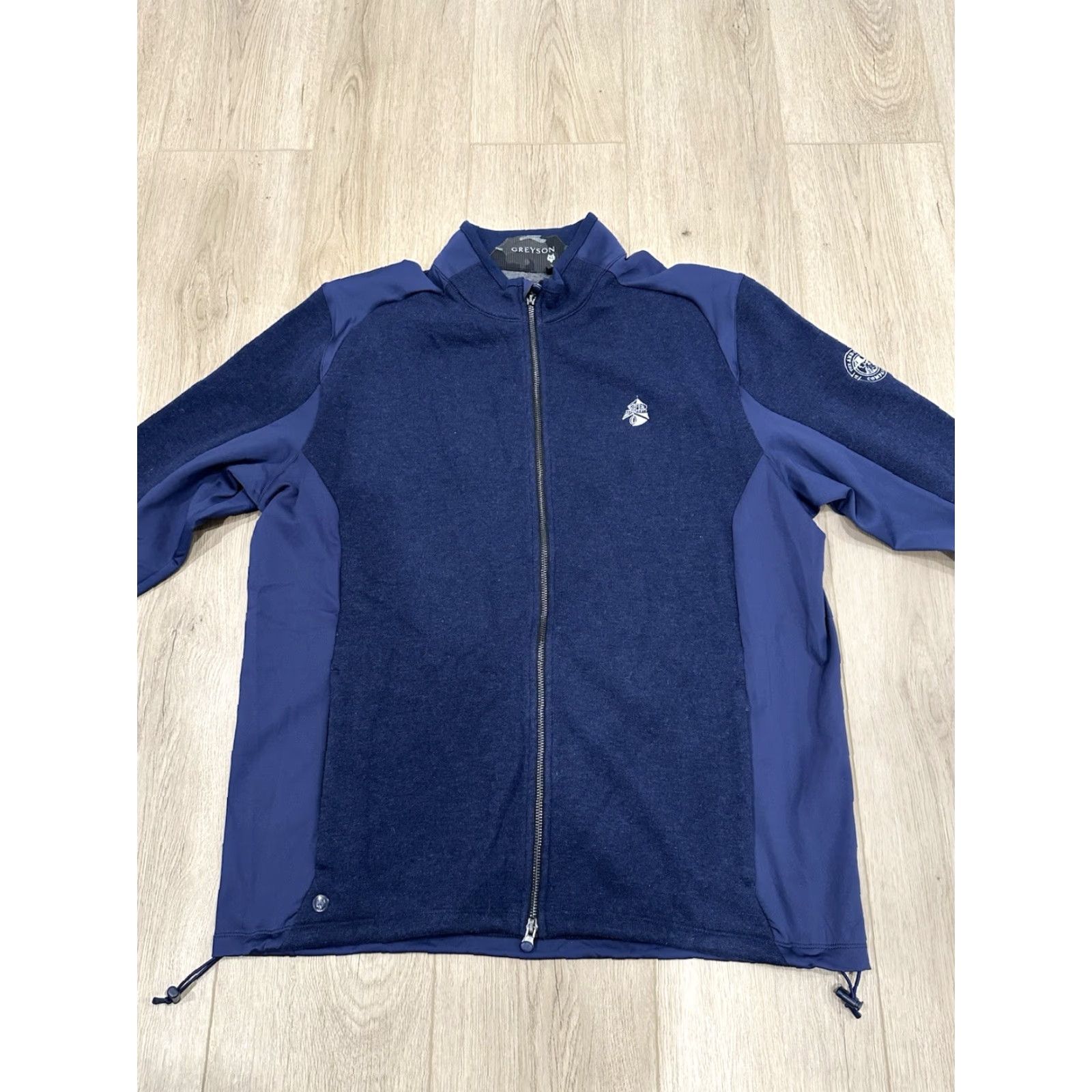 Vintage Greyson Sequoia Luxe Jacket Mens XL Navy Blue Wool Full Zip Golf Outdoor Activewear Casual Travel Anti-Microbial & Anti-Odor Lightweight Short Zip Size US XL / EU 56 / 4 - 3 Thumbnail