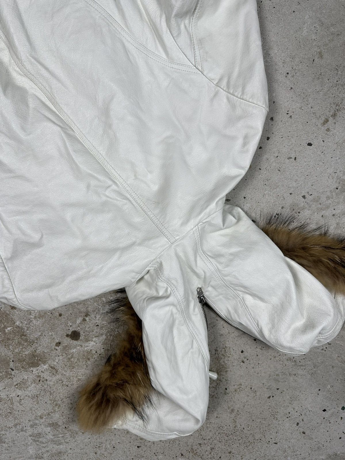 Japanese Brand Vintage Y2K N2B Leather Bomber Racoon Fur Jacket Flyers Size US S / EU 44-46 / 1 - 20 Thumbnail