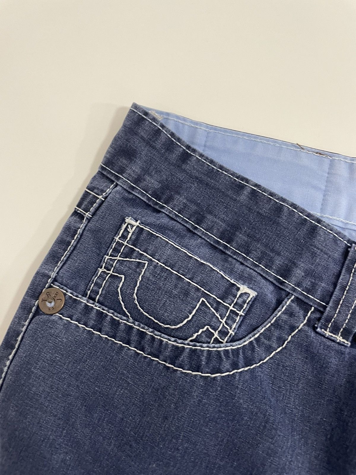 Japanese Brand True Religion Shorts Denim Jeans Blue Size US 34 / EU 50 - 3 Thumbnail