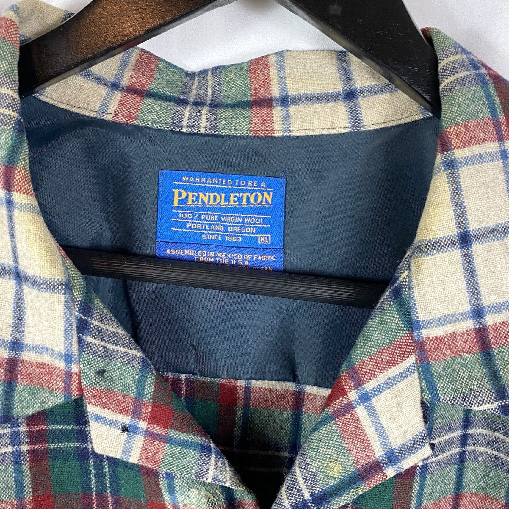 Vintage VINTAGE Pendleton Flannel Wool Shirt XL 70s Regular Size XL Mens Size US XL / EU 56 / 4 - 2 Thumbnail