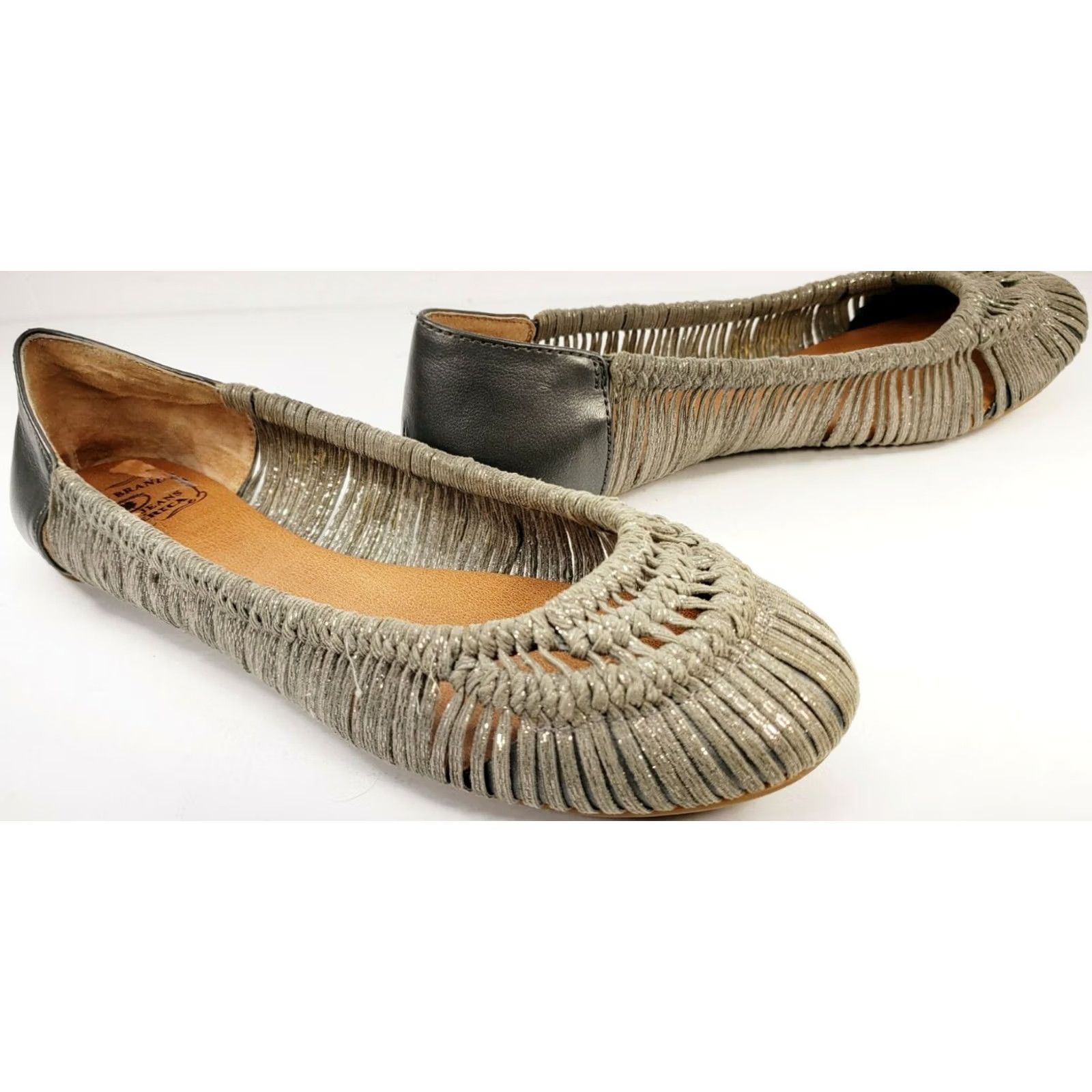 Lucky Brand Lucky Brand Emmie Ballet Flats Women's Size 8.5M Dark Gray Natural Hemp Woven Flat Slip On Casual Size US 9 / IT 39 - 2 Thumbnail