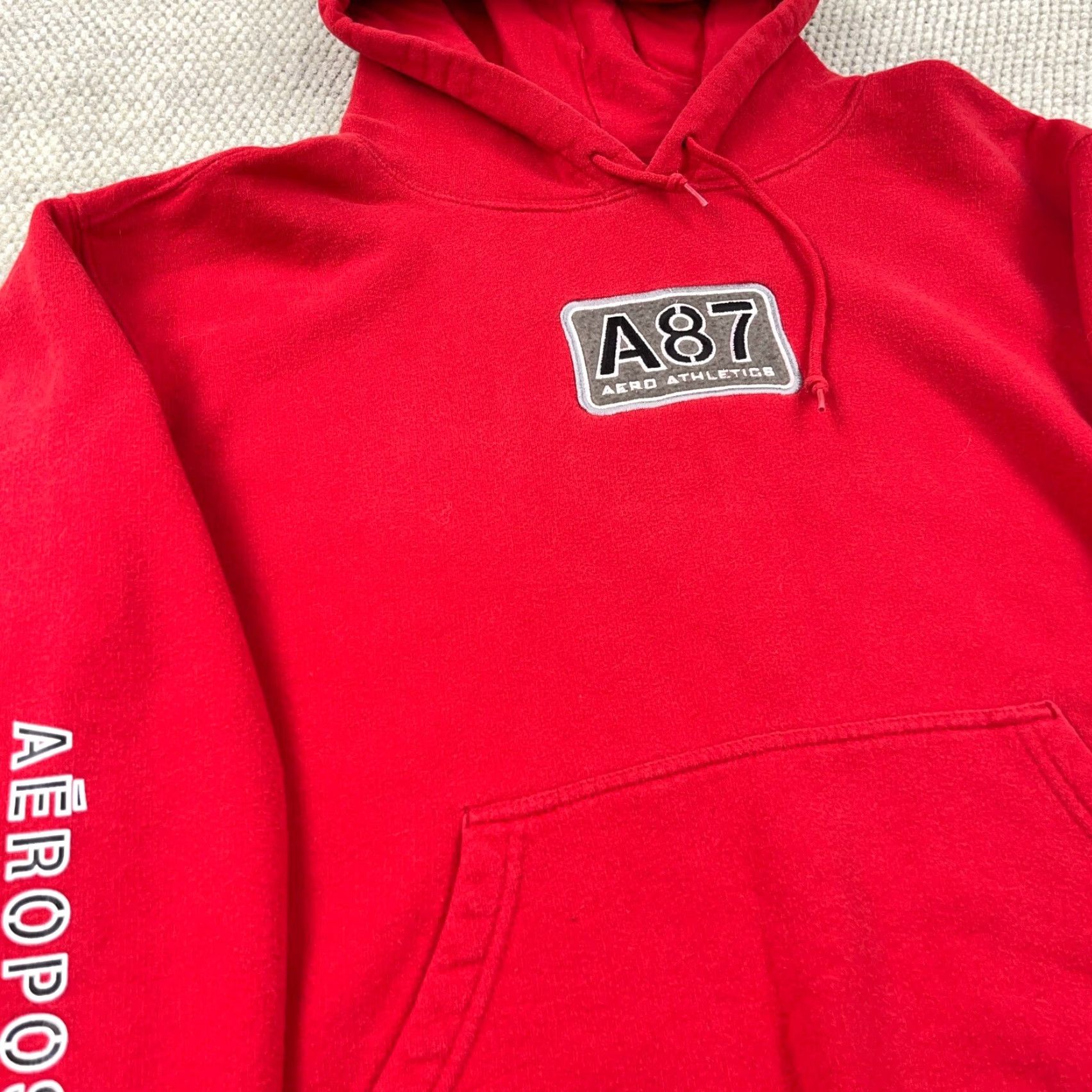 Aeropostale VINTAGE Aeropostale Hoodie Men L Red Sweatshirt 2000s Skate Punk Design Logo Embroidered USA 90s Cartoon Grunge Retro Pullover Crew Neck Size US L / EU 52-54 / 3 - 6 Thumbnail