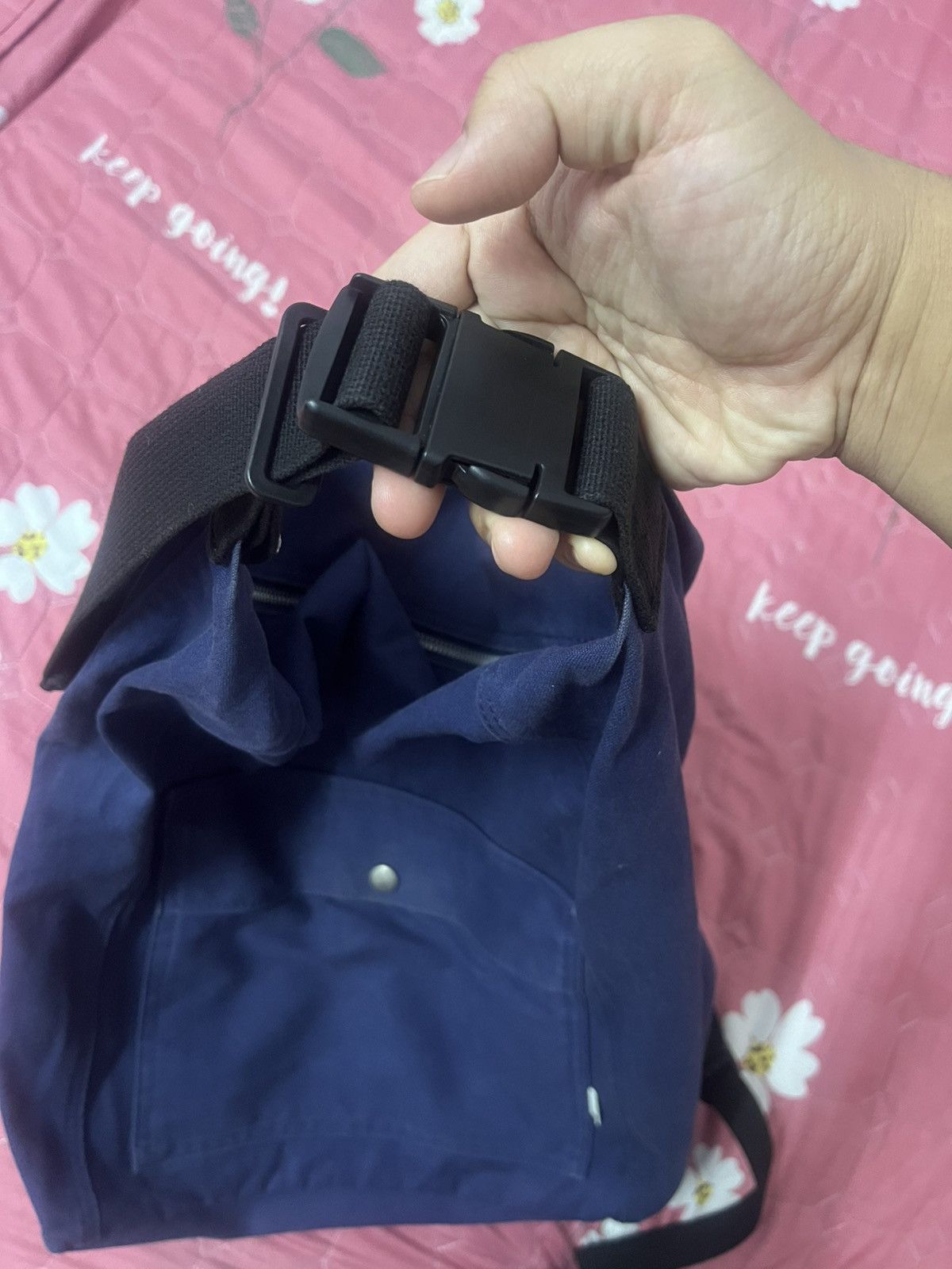 Margaret Howell MHL Margaret Howell 2 Way Rucksack Navy Canvas Size ONE SIZE - 5 Thumbnail