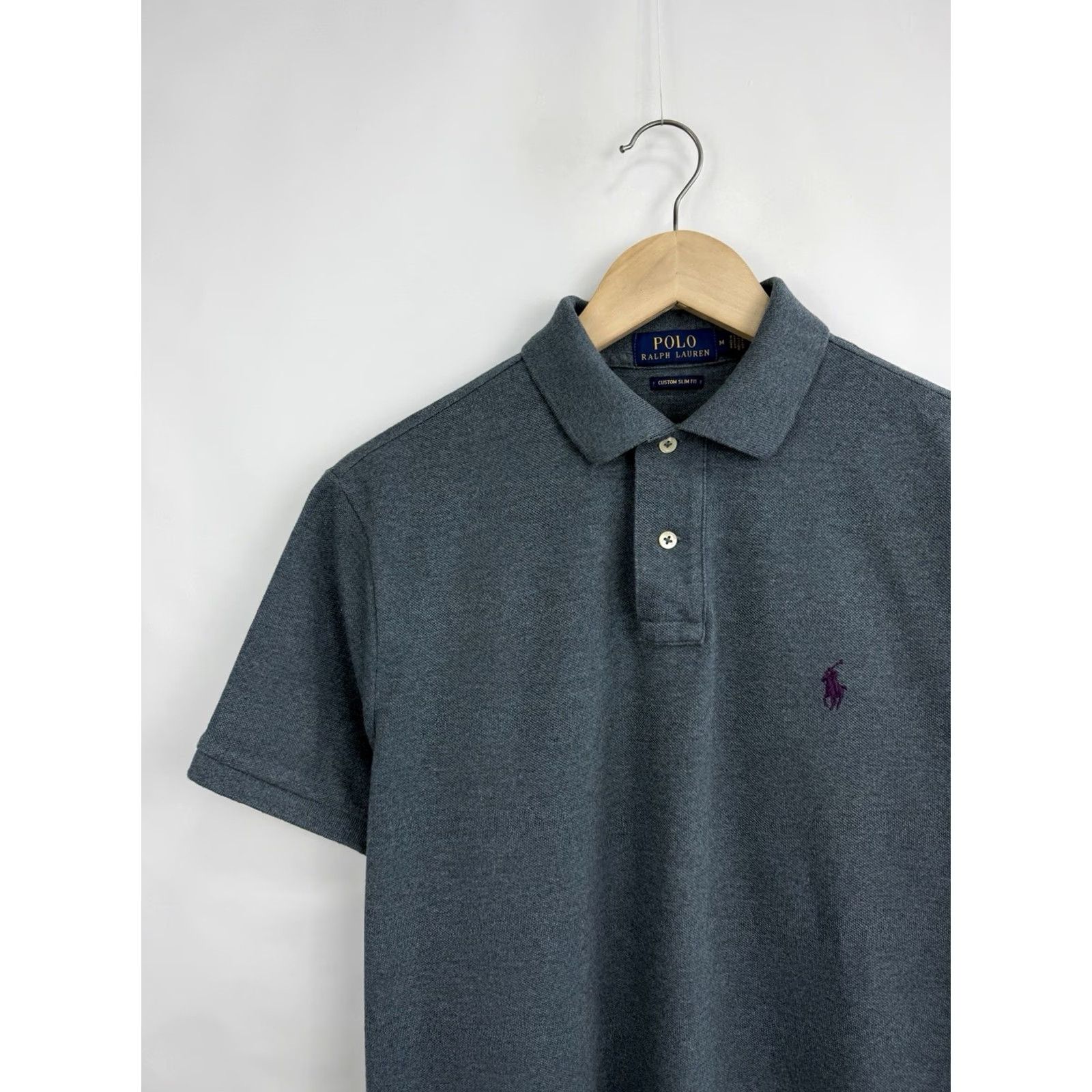 Ralph Lauren Polo Ralph Lauren Purple Logo Custom Slim Fit Polo T-Shirt M Blue Mens Slim Fit Logo Polo Shirt Size US M / EU 48-50 / 2 - 3 Thumbnail
