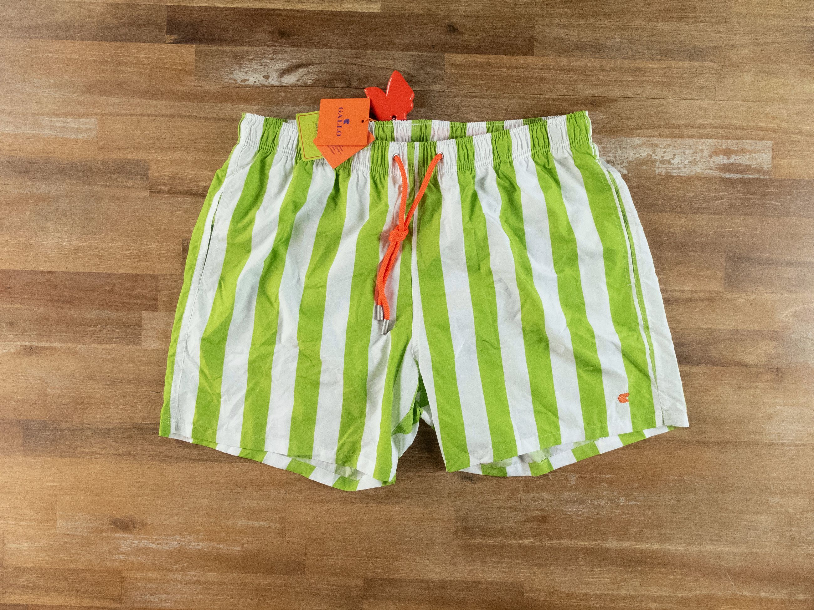 Other GALLO green & white classic stripe swim shorts XXL Italy Size US 38 / EU 54 - 1 Thumbnail