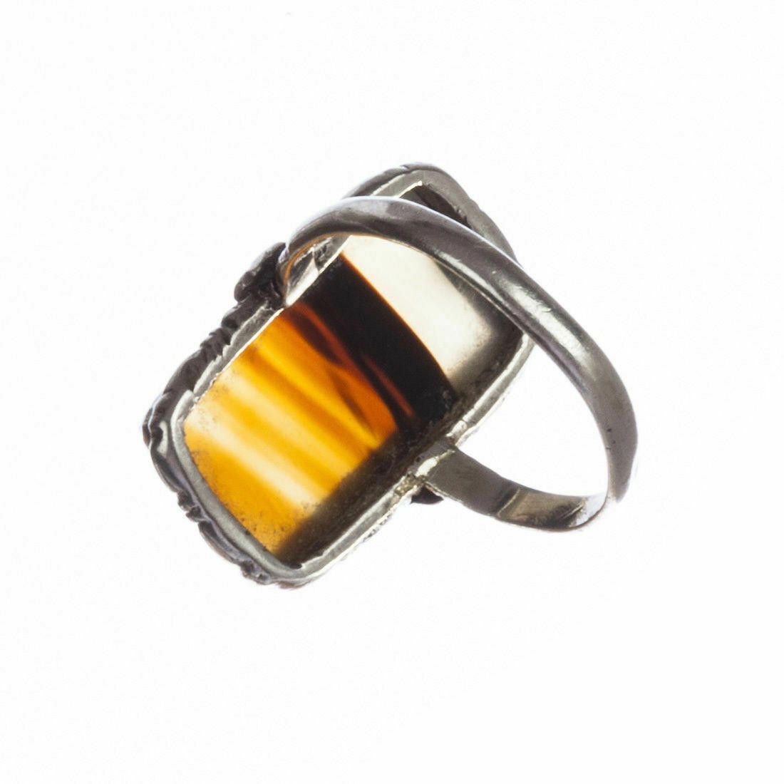 Designer Victorian Banded Agate Ring Size ONE SIZE - 6 Thumbnail