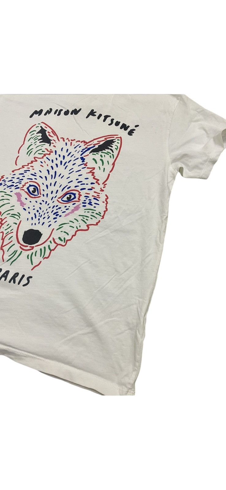 Maison Kitsune RARE💥MAISON KITSUNE PARIS WOLF BIG HEAD PRINTED Size S / US 4 / IT 40 - 2 Thumbnail