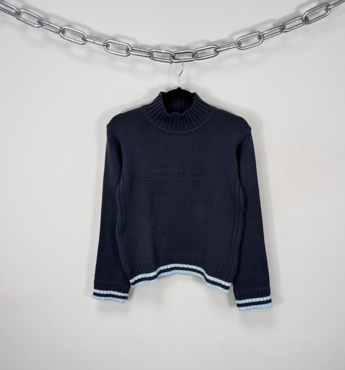 O'Neill Vintage O’Neill Y2K Women’s Big Logo Wool Mock Neck Sweater Size L / US 10 / IT 46 - 1 Thumbnail