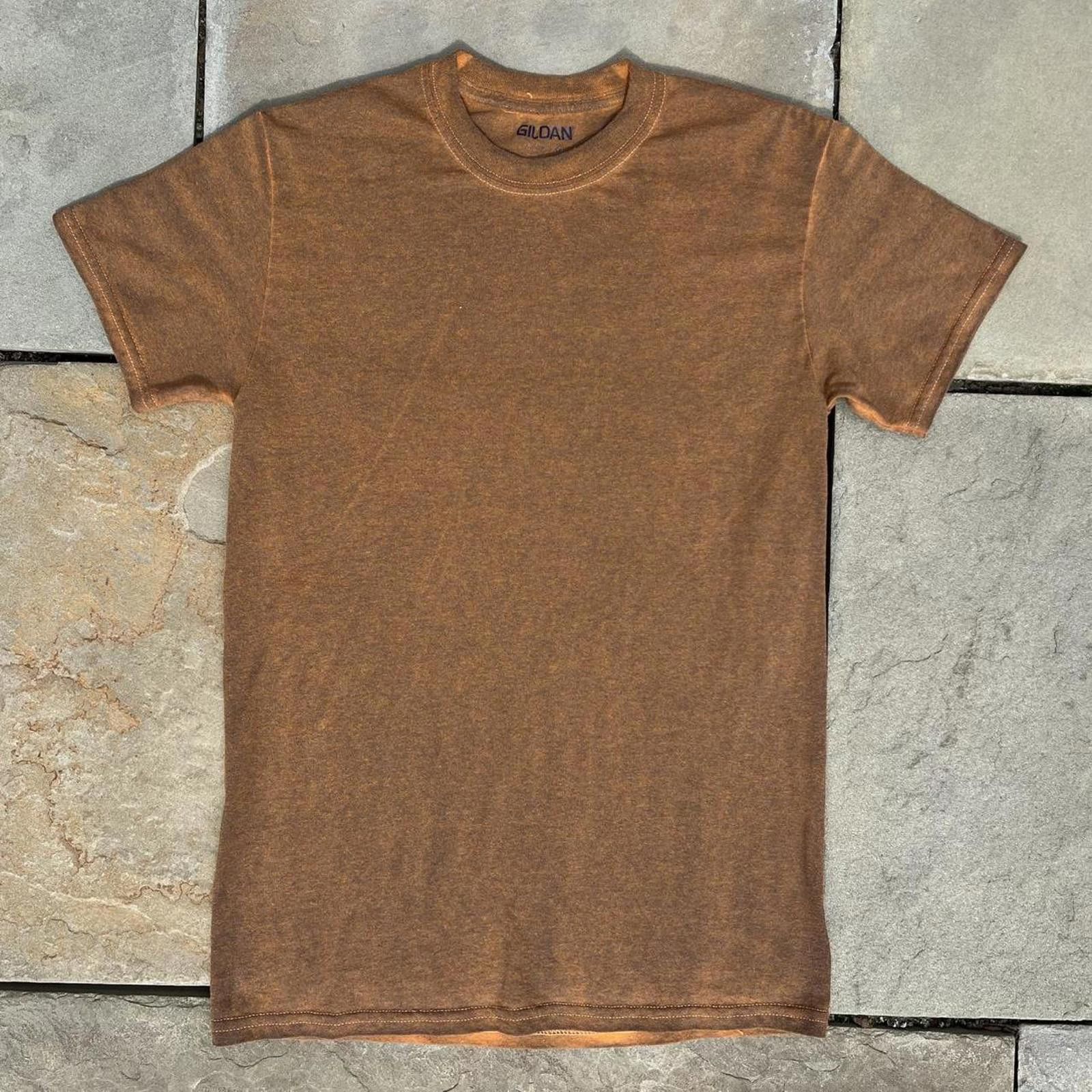 Gildan Brown Blue Overdyed Reworked T-Shirt Size US S / EU 44-46 / 1 - 1 Thumbnail