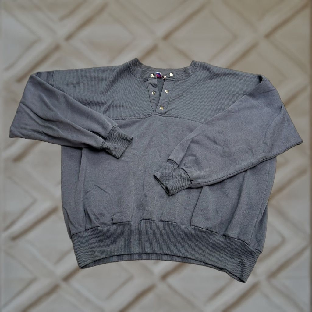 Vintage VINTAGE Cort Oder Sweatshirt Henley Pullover Casual Womens XL Dark Gray Size XL / US 12-14 / IT 48-50 - 1 Thumbnail