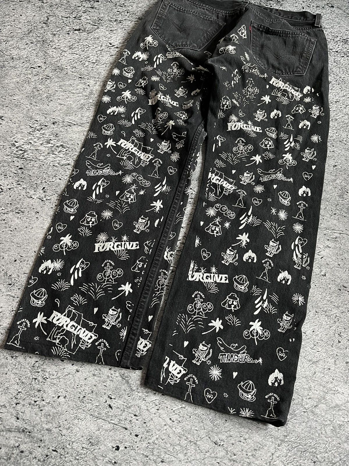 Levi's Vintage Clothing Vintage Levi’s Custom full printed Denim Jeans Size US 32 / EU 48 - 3 Thumbnail