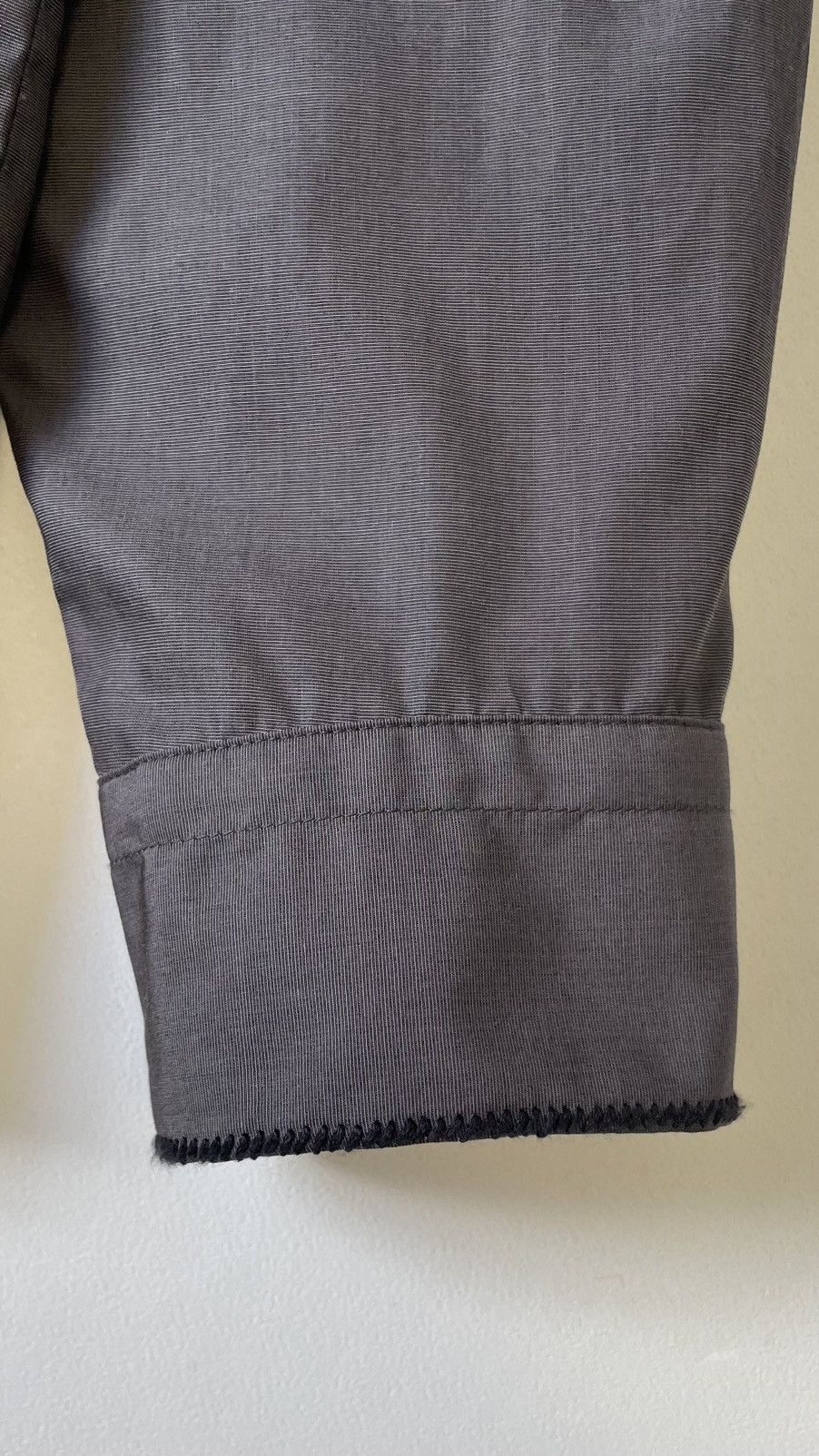 Issey Miyake ‘Contrast Stitch’ Grey Shimmer Cotton Shirt Size US L / EU 52-54 / 3 - 10 Thumbnail