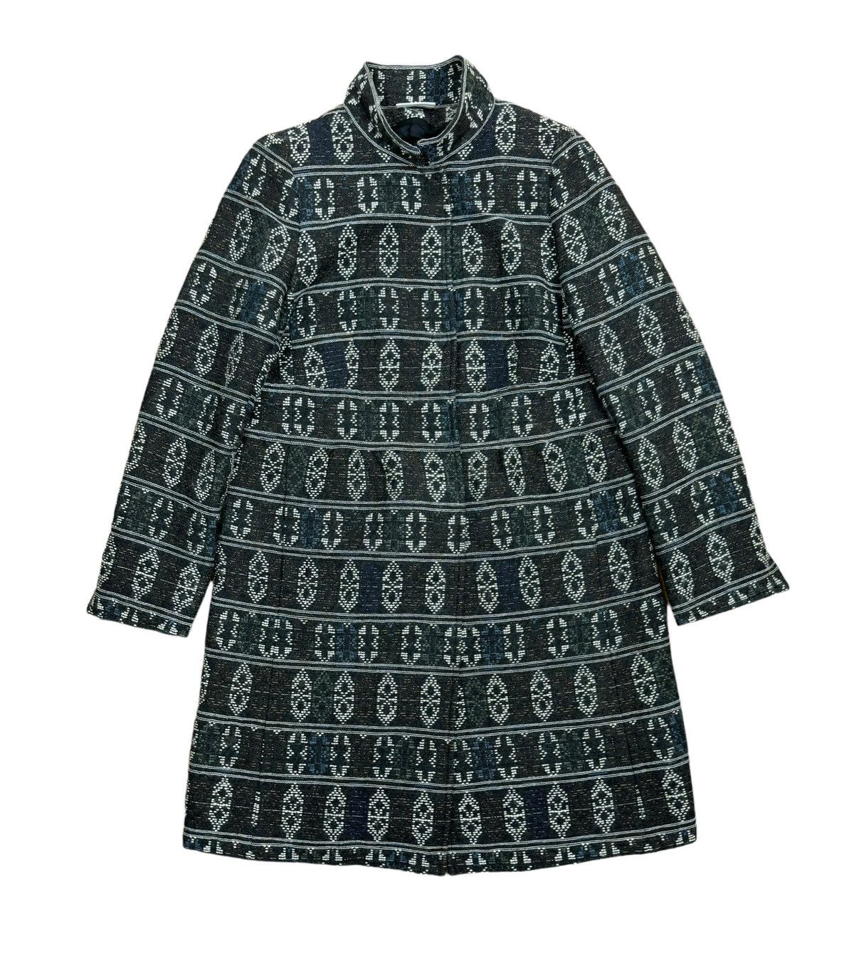 Akris Akris Punto Knit Wool-Viscose Coat Ornament Printed Size XL / US 12-14 / IT 48-50 - 16 Thumbnail