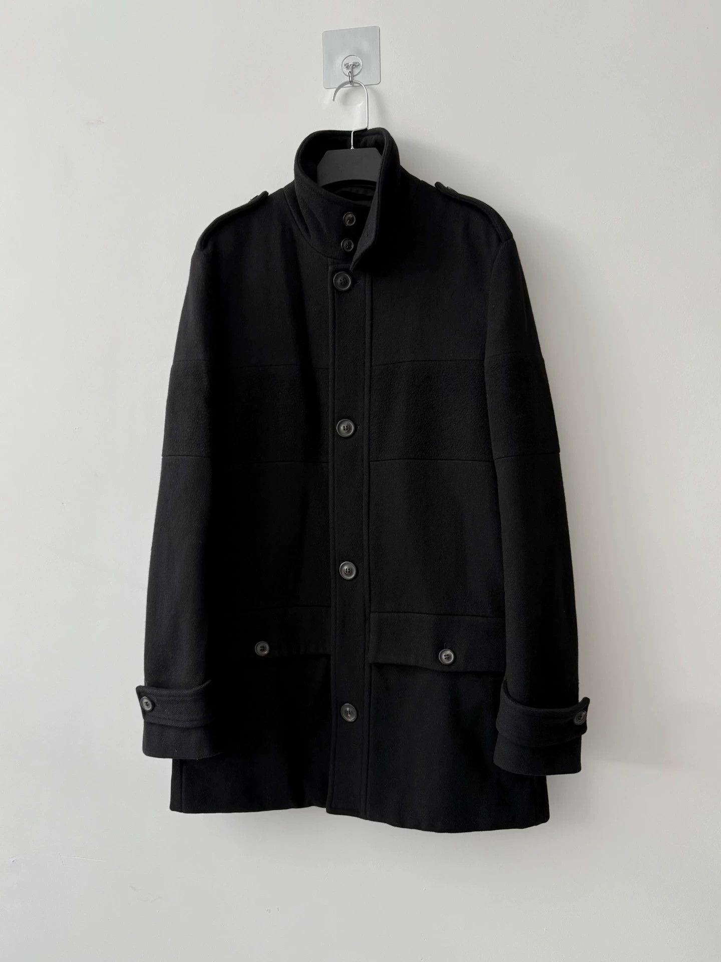 Maison Margiela MMM F/W10 Colorblocked Stand Collar Coat Black 46 Size US S / EU 44-46 / 1 - 2 Thumbnail