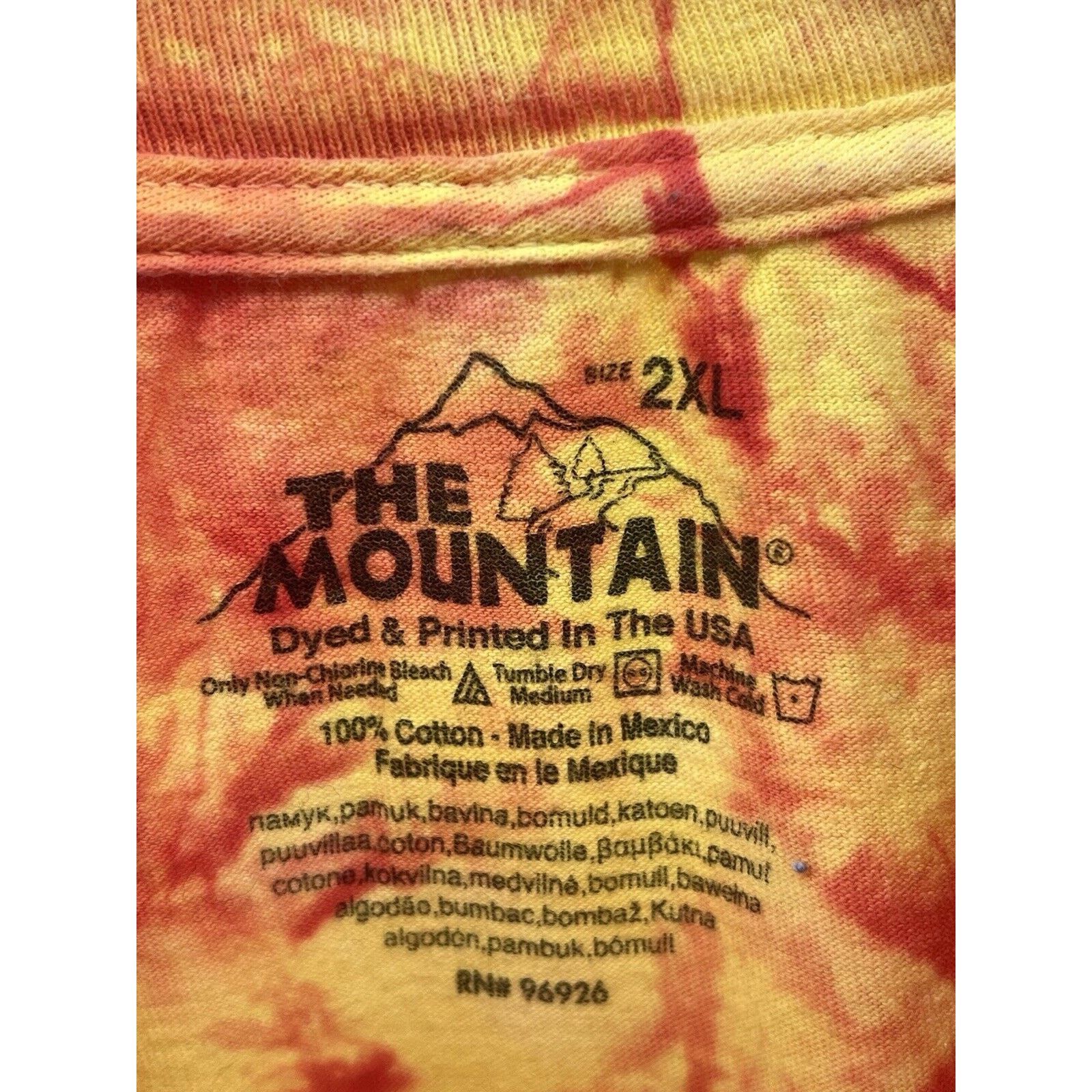 The Mountain The Mountain Dragons Orange Tie Dye T-Shirt 2001 Meikle John Size US XXL / EU 58 / 5 - 3 Thumbnail