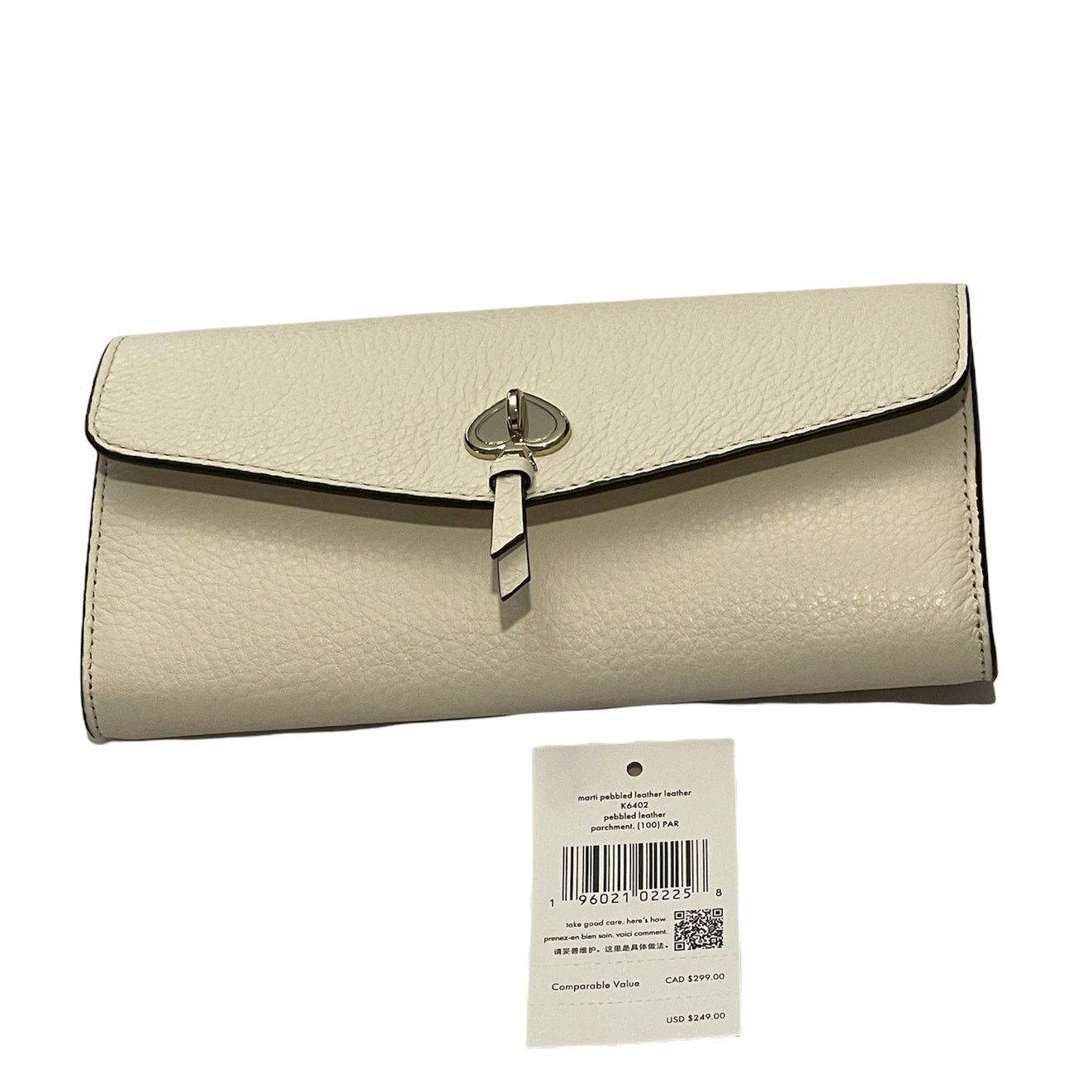 Kate Spade Kate Spade Marti Large Slim Pebbled Leather Flap Wallet Size ONE SIZE - 3 Thumbnail