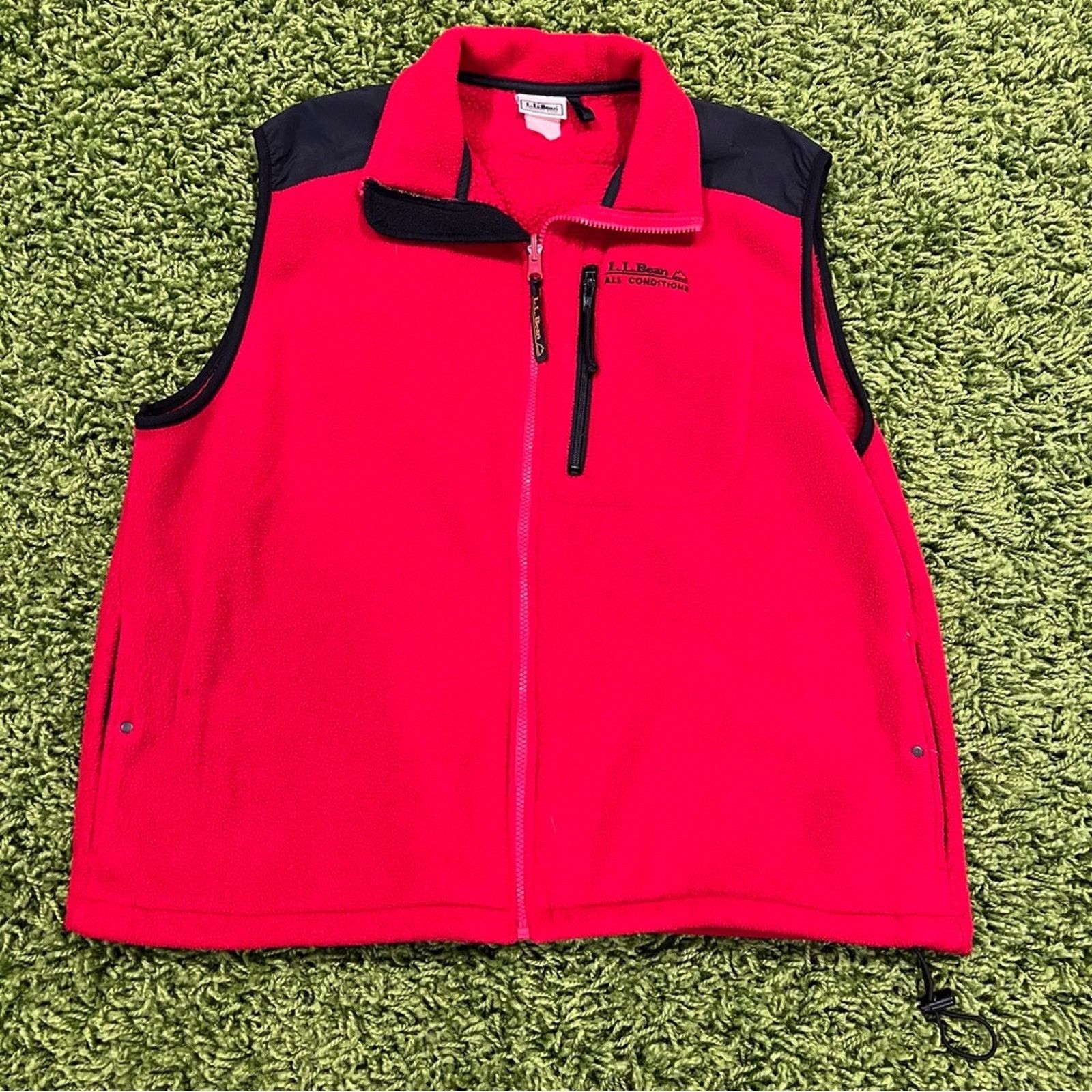 L.L. Bean × Vintage Vintage L.L. Bean All Conditions Fleece Full Zip Vest Jacket Size US L / EU 52-54 / 3 - 1 Thumbnail