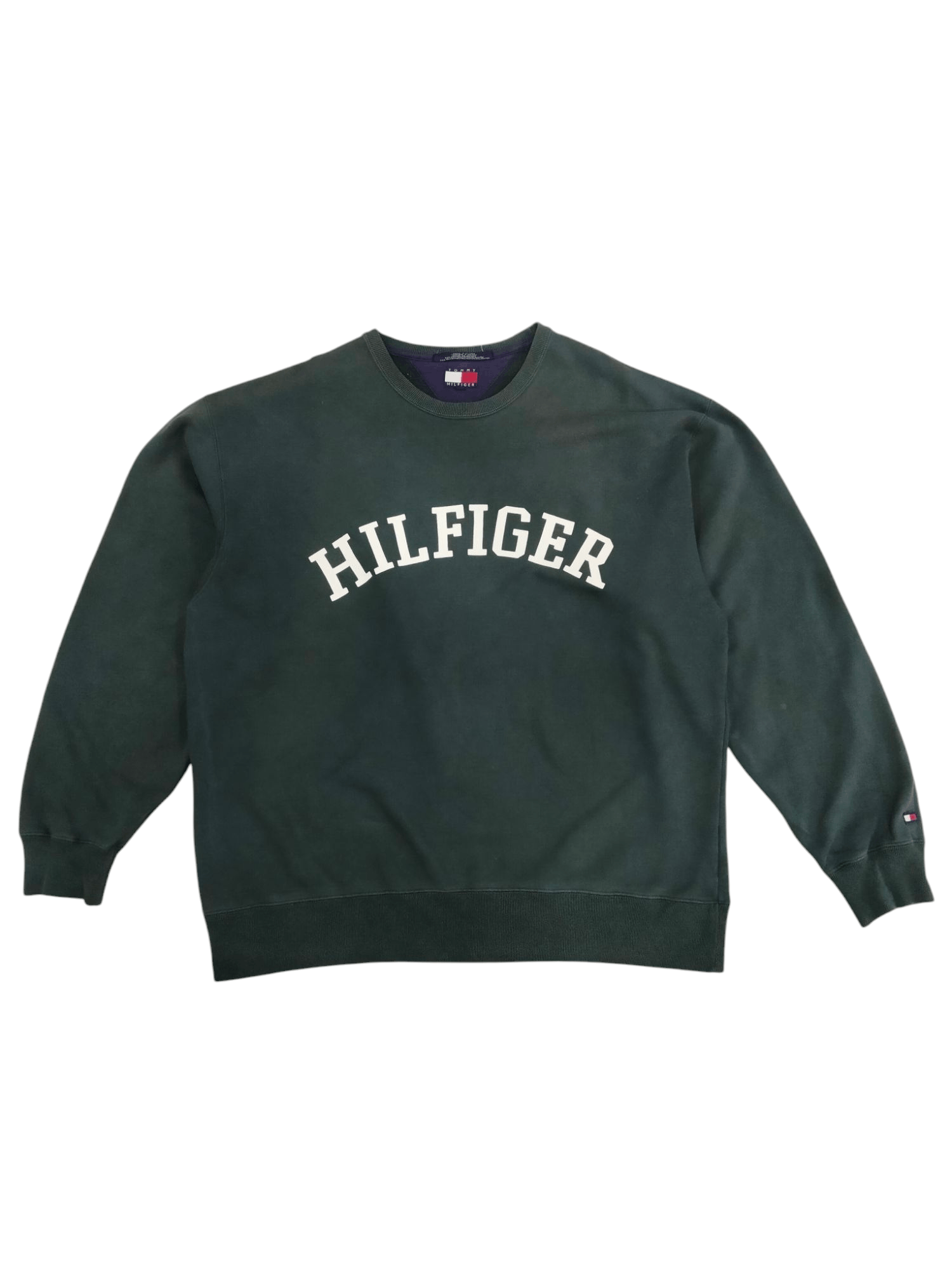 Tommy Hilfiger × Vintage Vintage Tommy Hilfiger Big Logo Sweatshirt Size US L / EU 52-54 / 3 - 1 Thumbnail