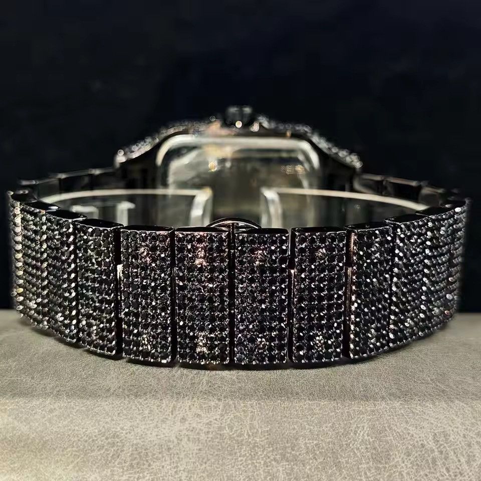 Jewelry Fully Iced Diamond Pave Watch - Custom Size ONE SIZE - 5 Thumbnail