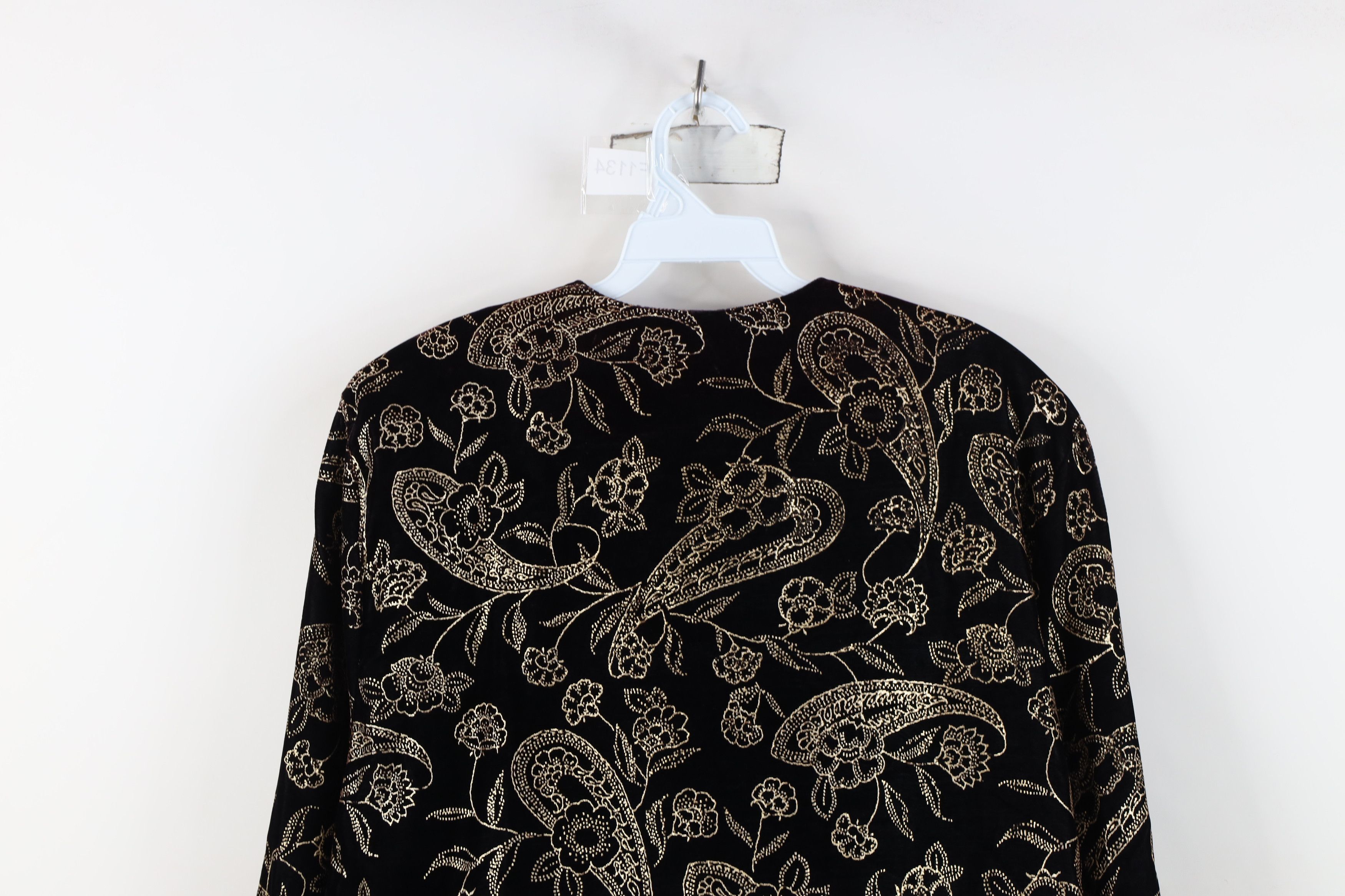 Vintage Vintage 90s Streetwear Velvet Velour Blazer Jacket USA Size XL / US 12-14 / IT 48-50 - 14 Thumbnail