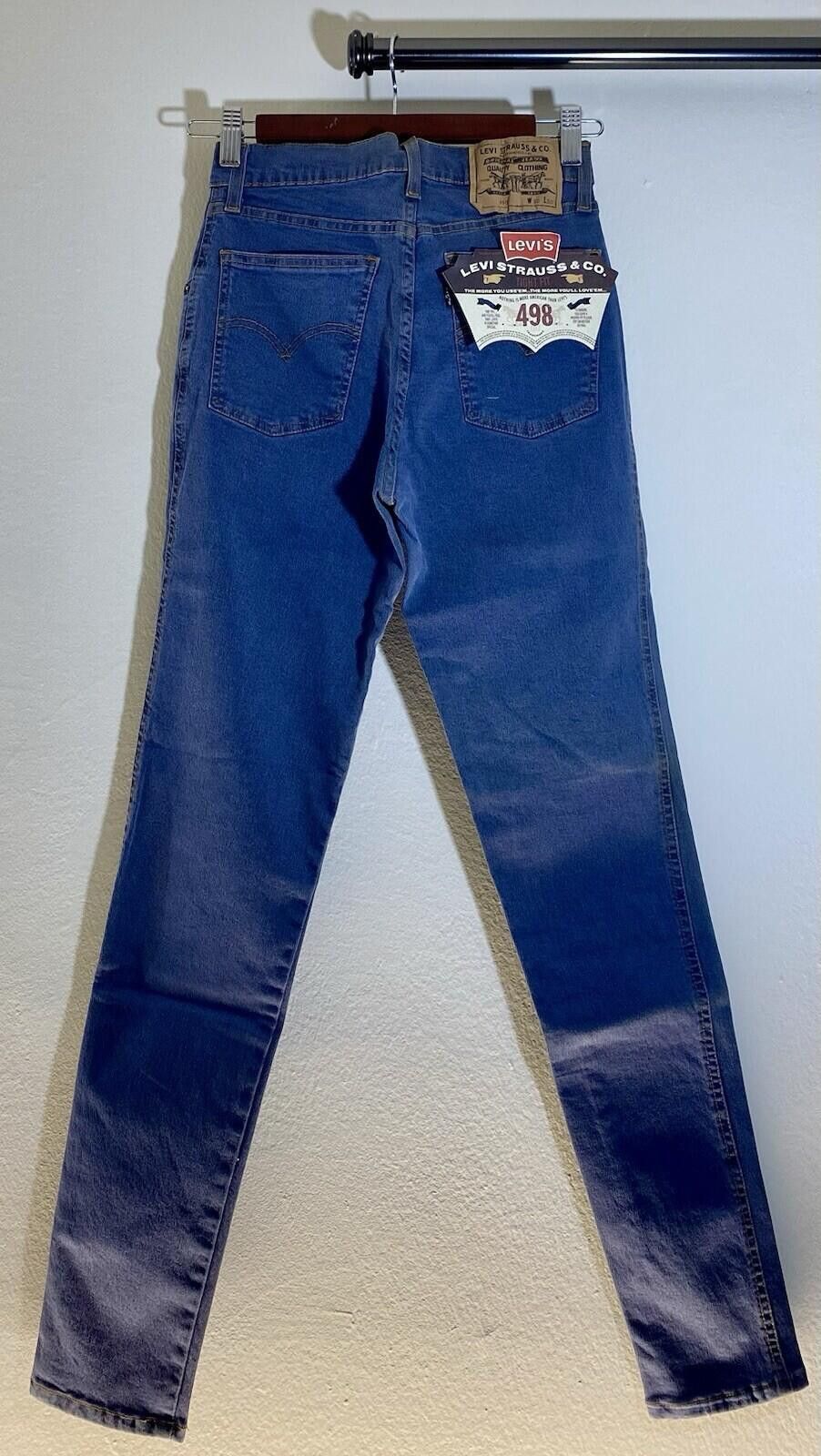 Levi's NWT LEVI'S 498 Blue Skinny Jeans 30x30 Vintage Made in Italy Size 30" / US 8 / IT 44 - 3 Thumbnail